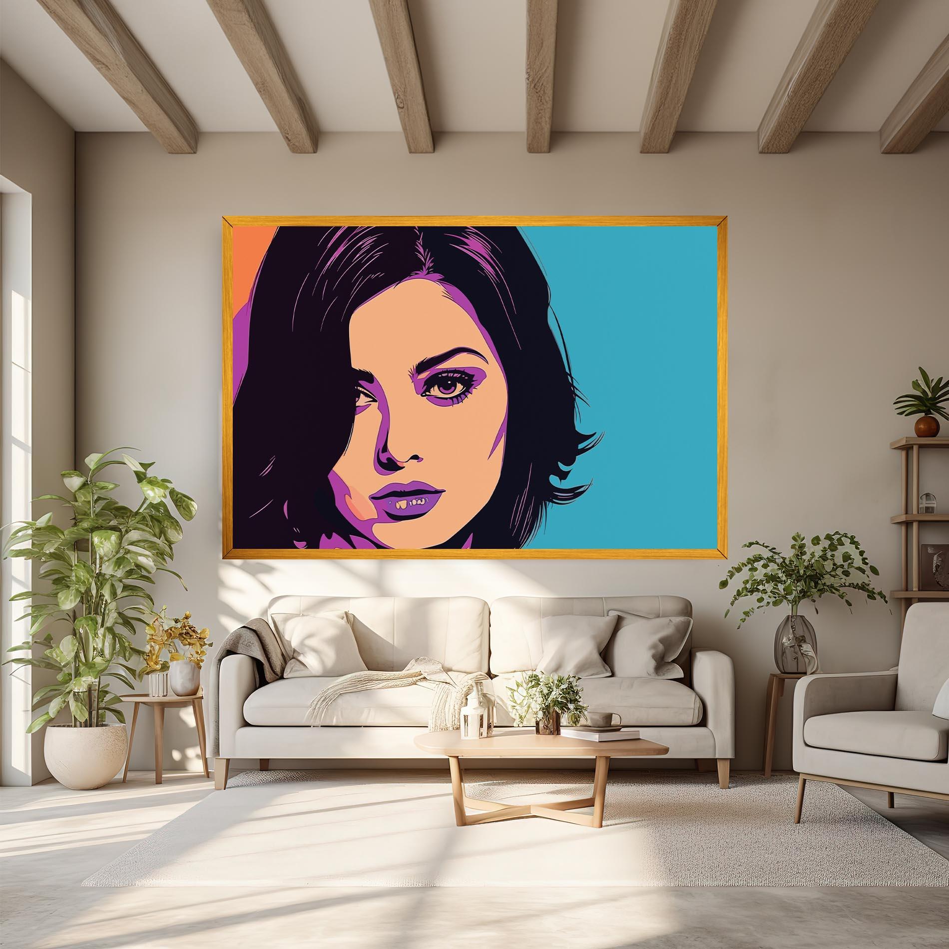 Leinwandbild Pop Purple Woman mockup 6