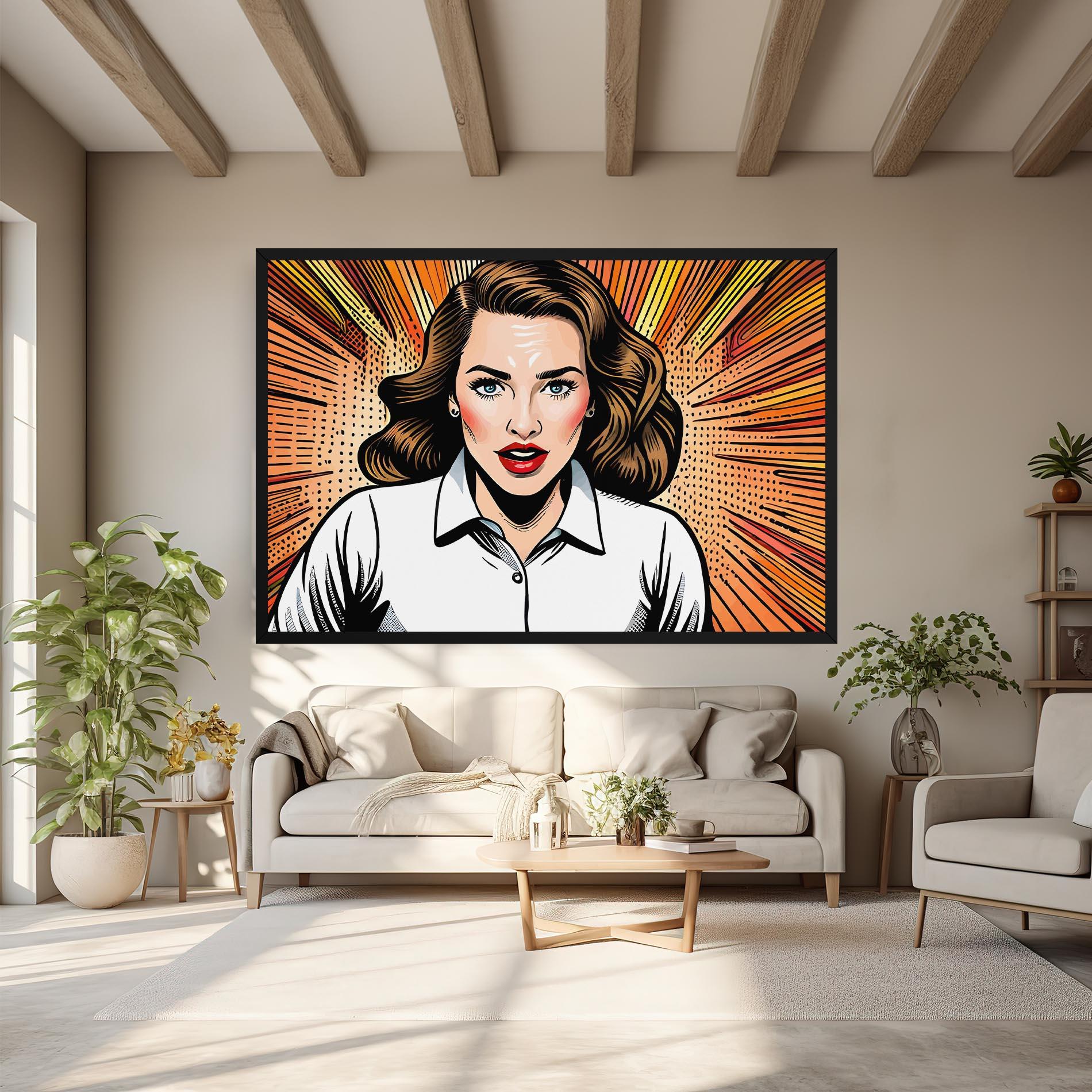 Leinwandbild Blue Eye Pop Art mockup 6