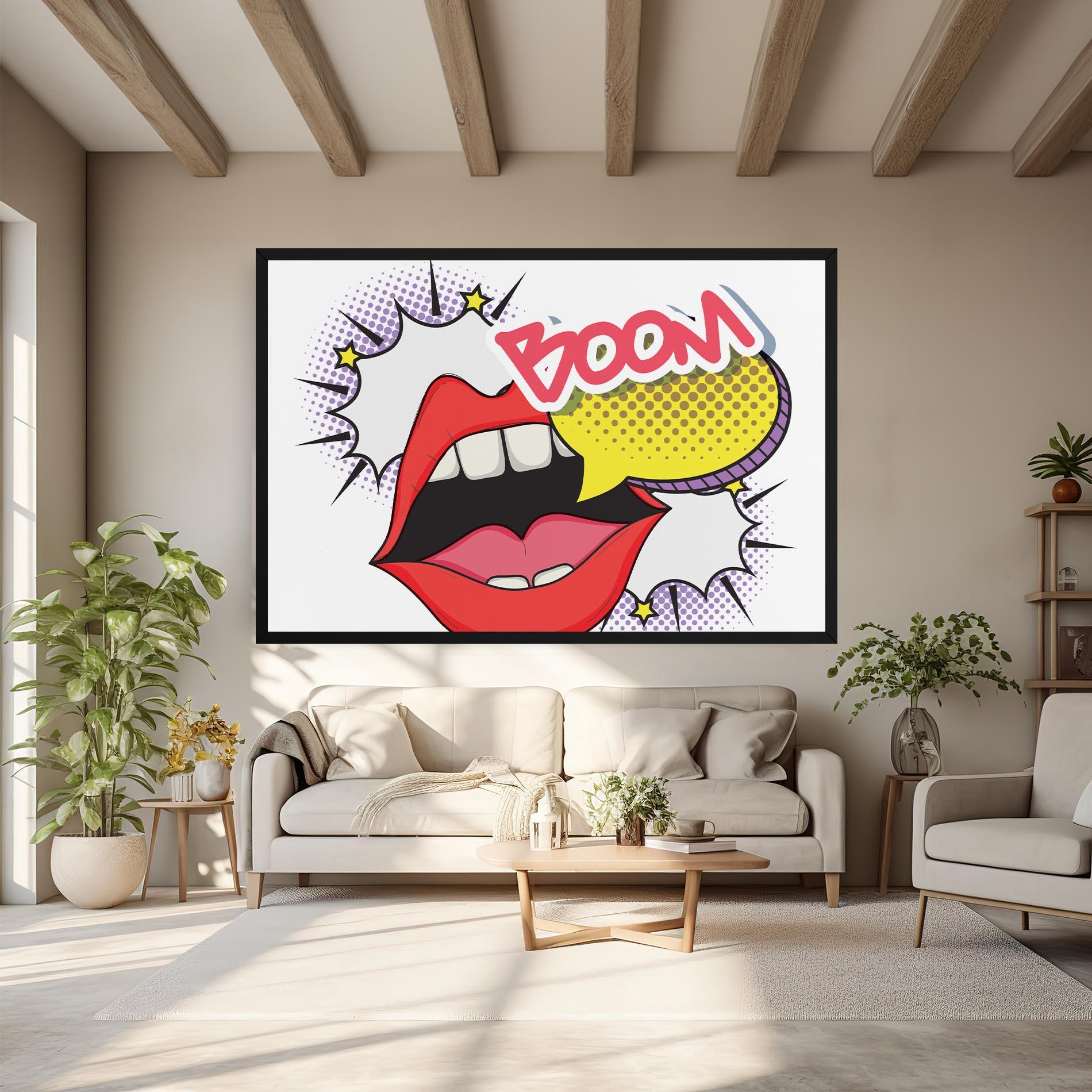 Leinwandbild Boom Pop Art mockup 6