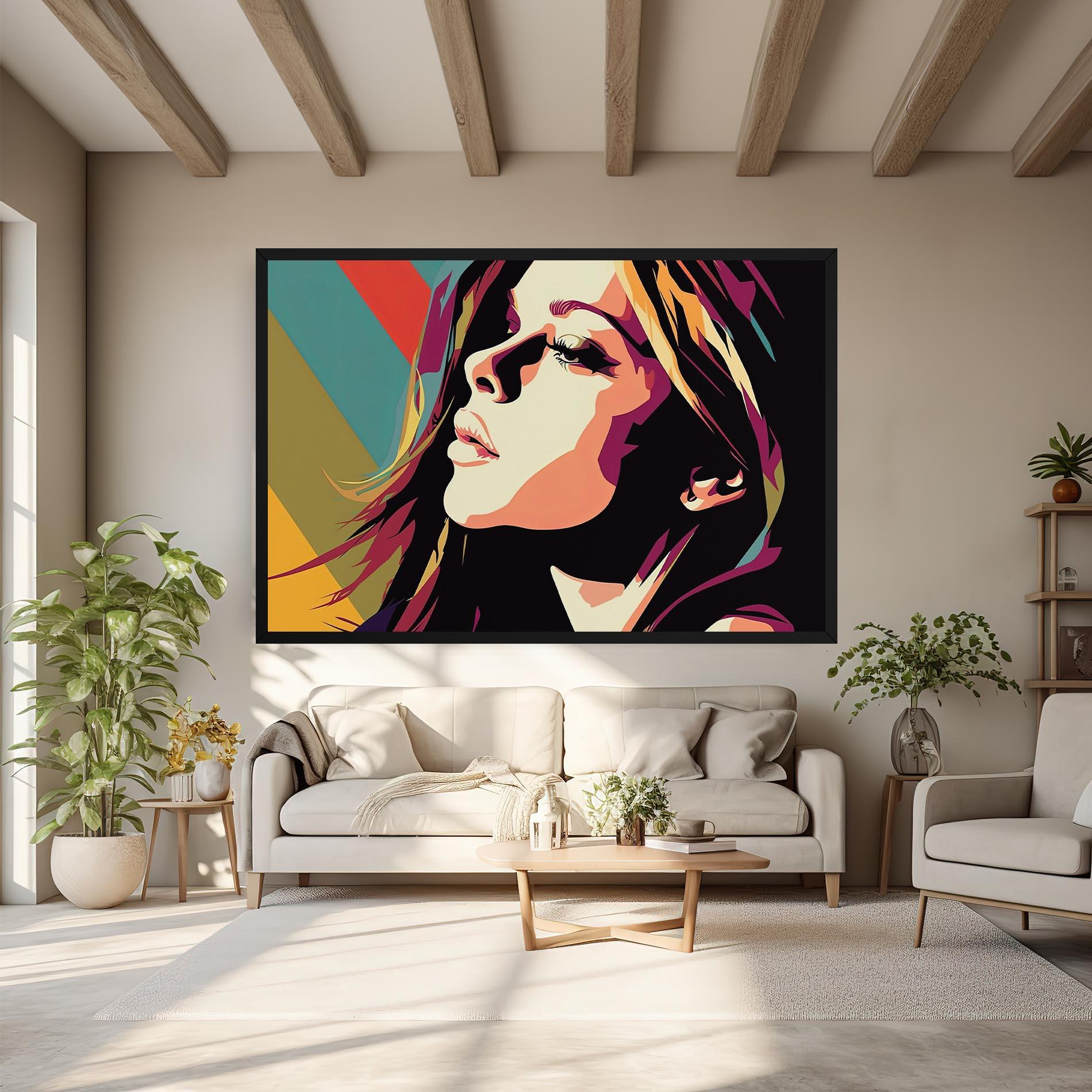 Leinwandbild Cream Pop Art mockup 6