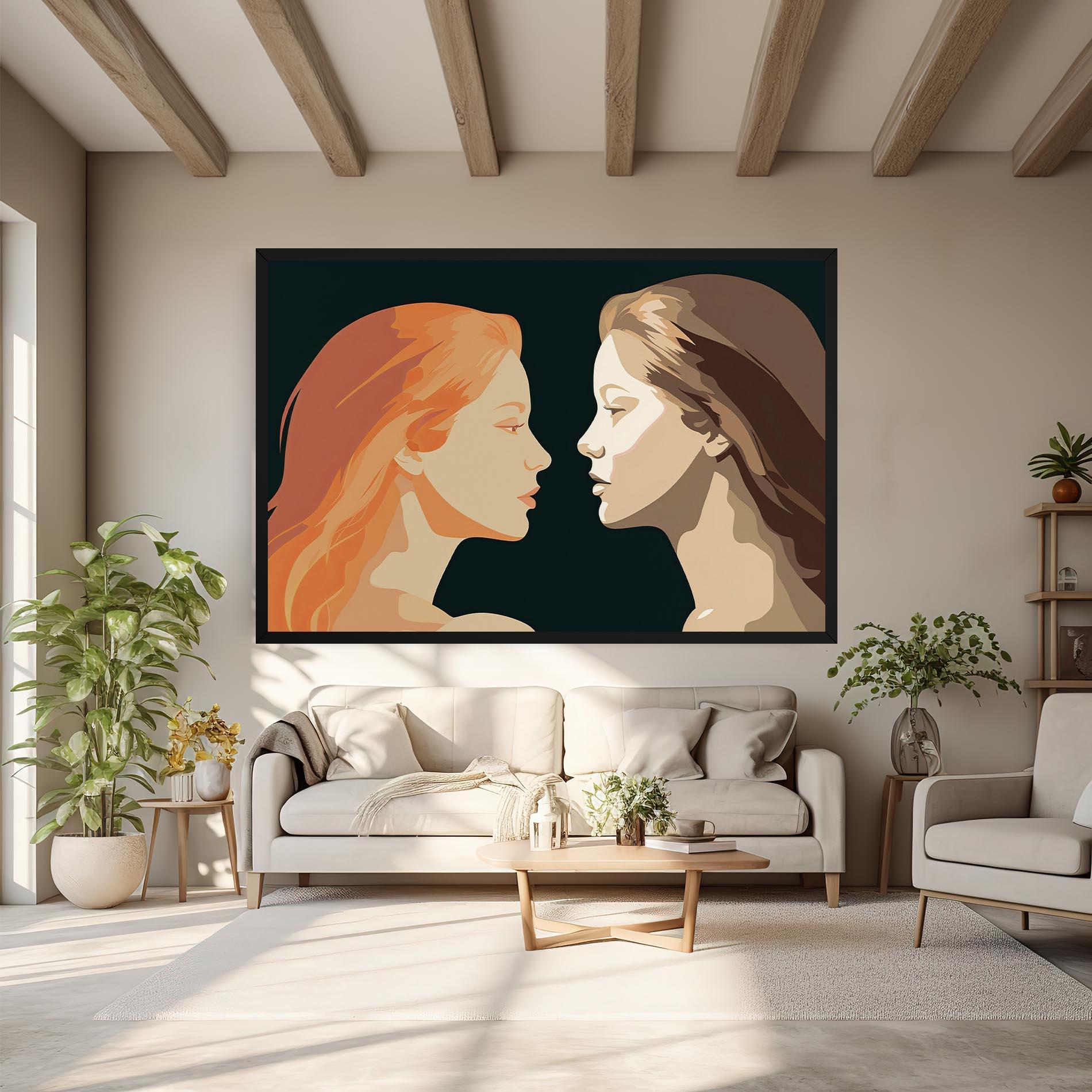 Leinwandbild Orange Pop Girl mockup 6