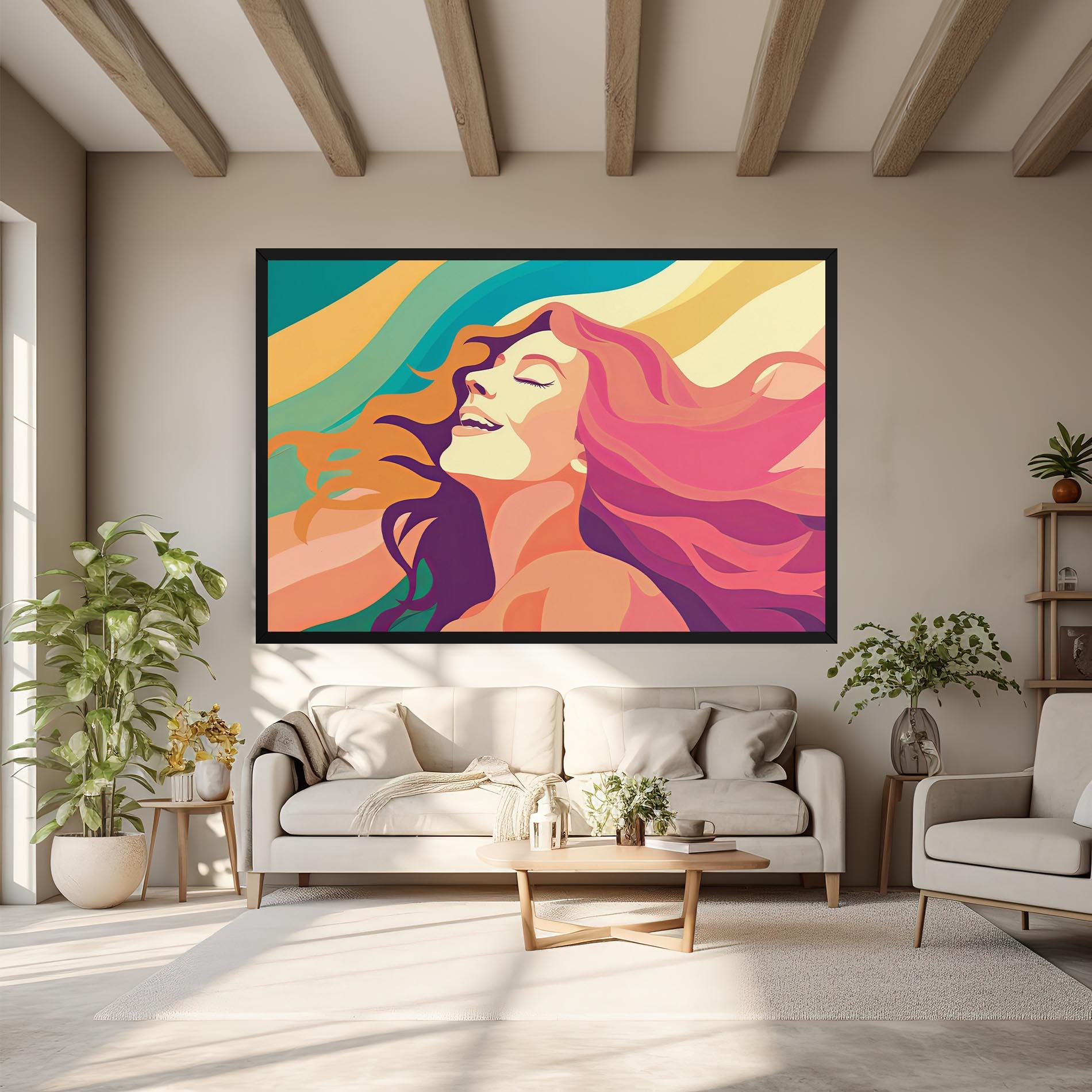 Leinwandbild Pink Pop Hair mockup 6