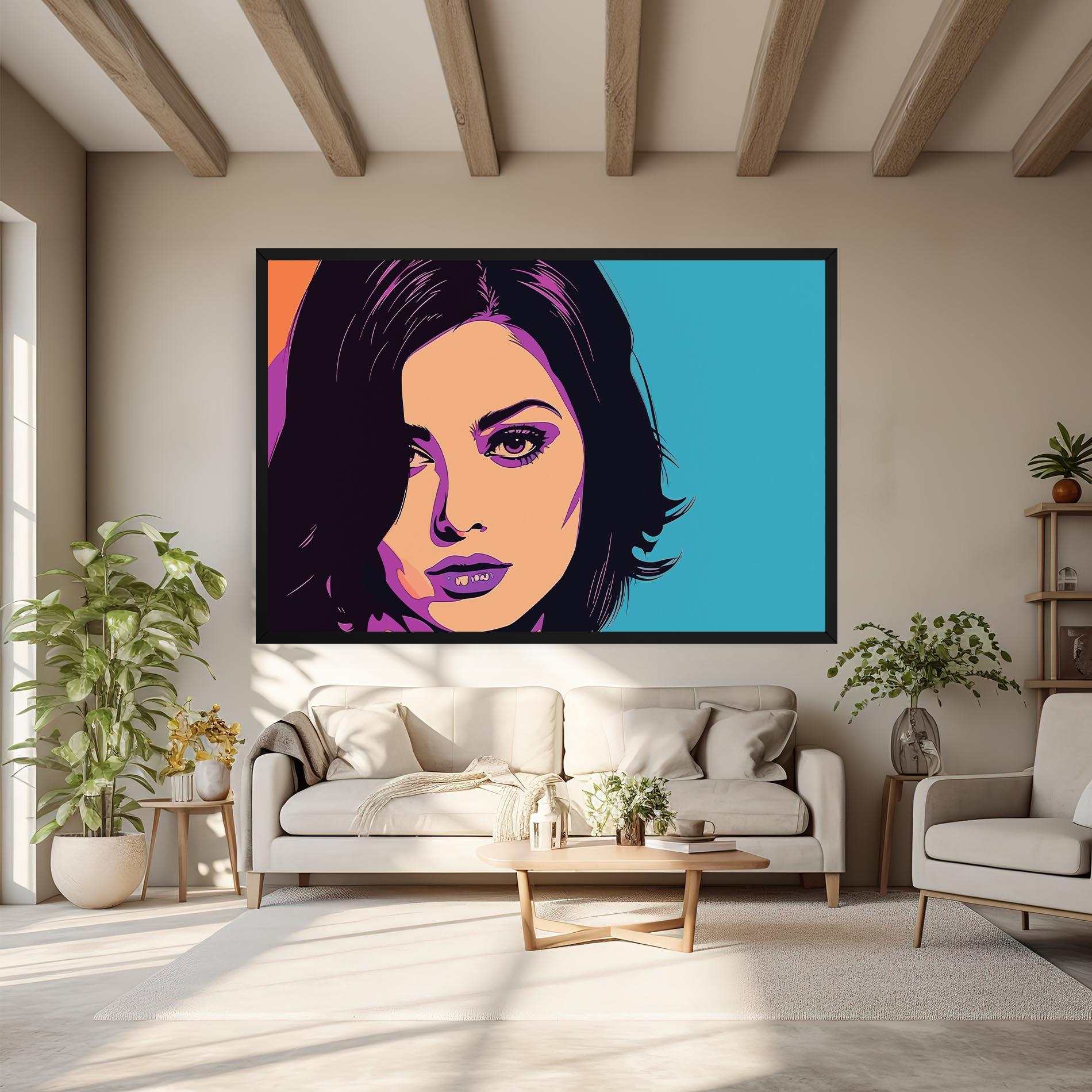 Leinwandbild Pop Purple Woman mockup 6