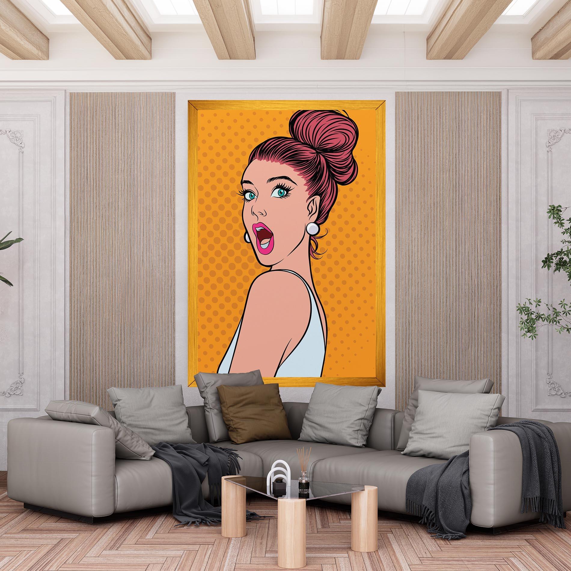 Leinwandbild Pop Comic Lady mockup 6