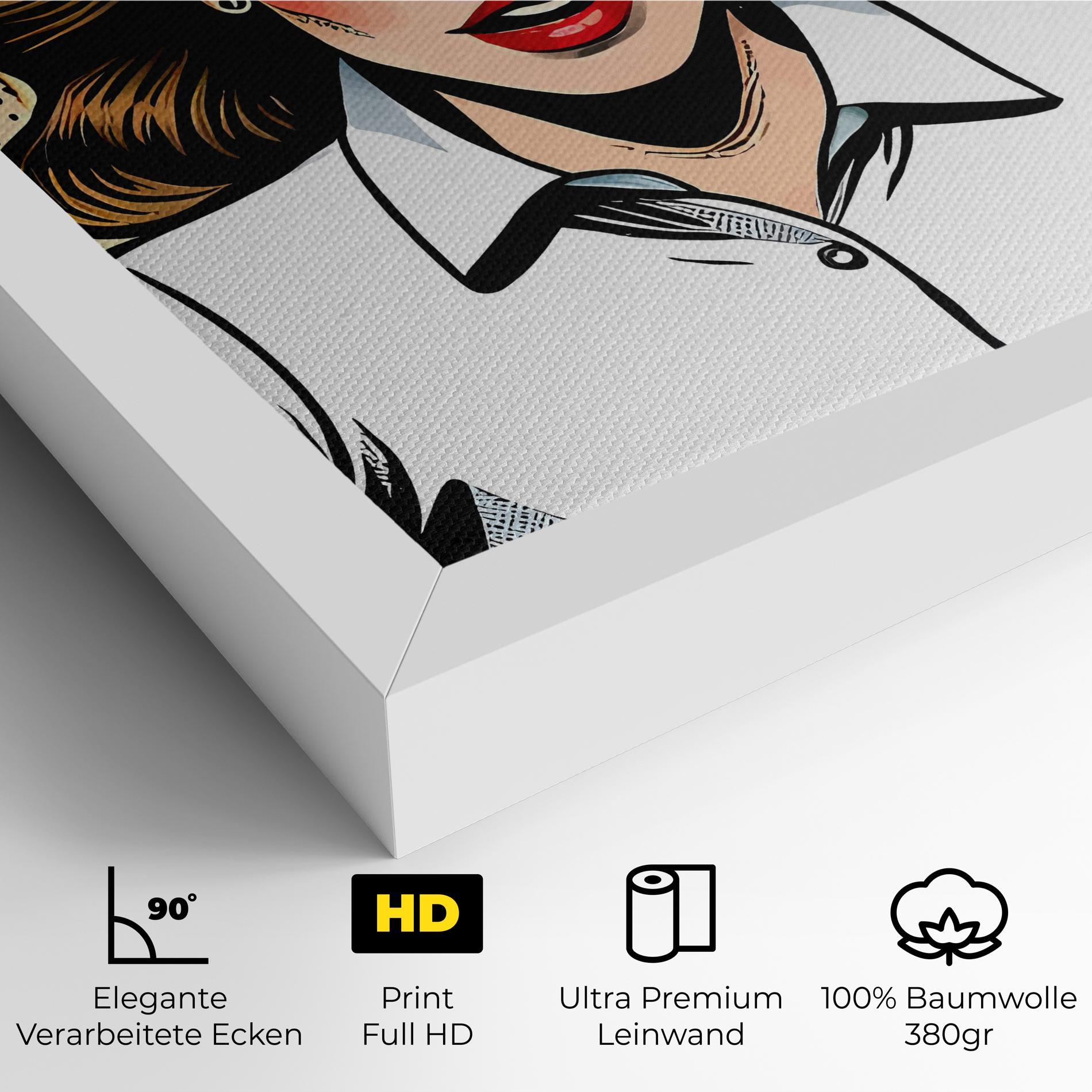 Leinwandbild Blue Eye Pop Art mockup 4