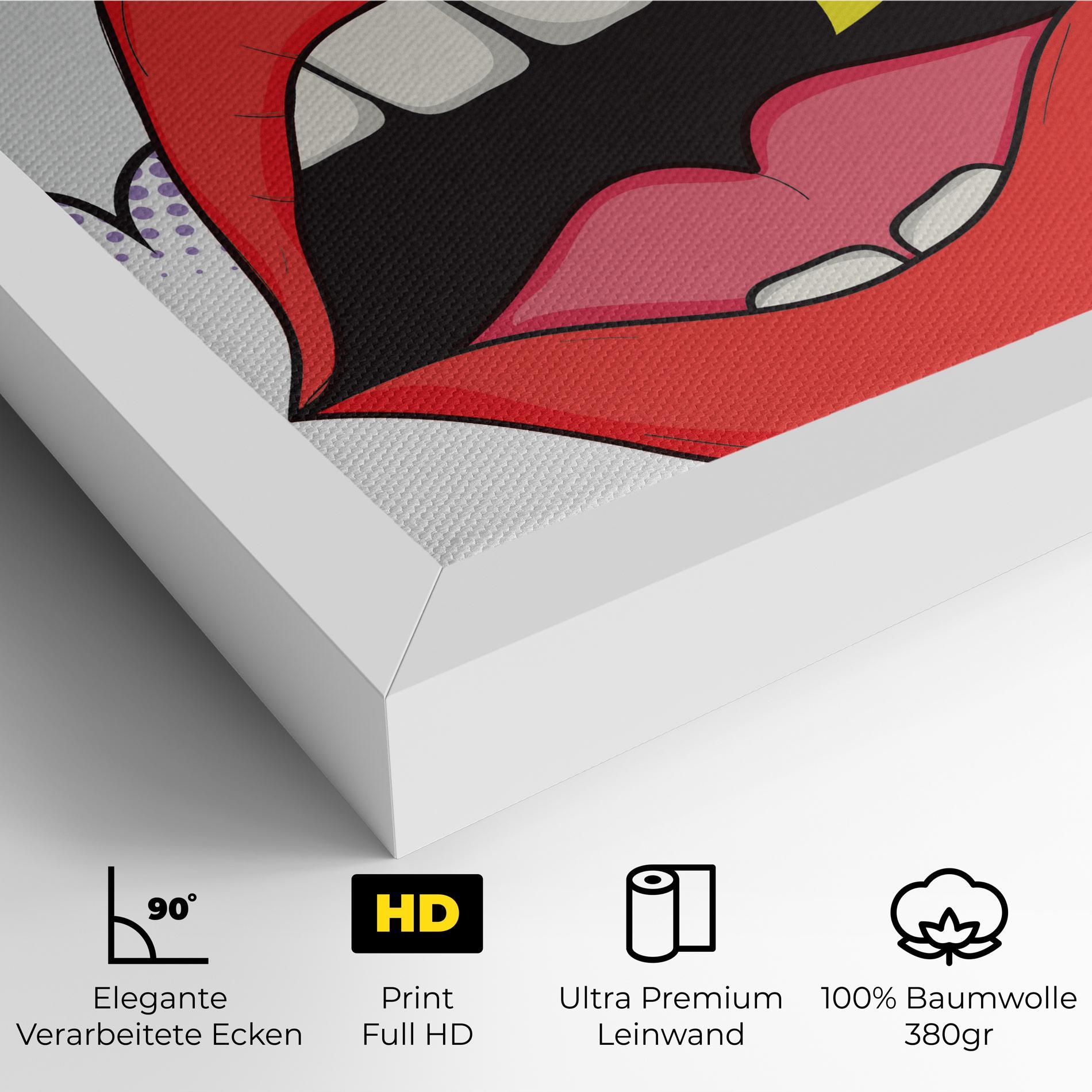 Leinwandbild Boom Pop Art mockup 4