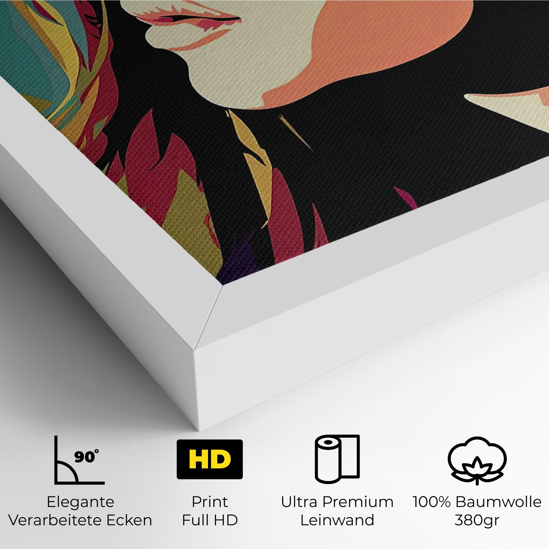 Leinwandbild Cream Pop Art mockup 4