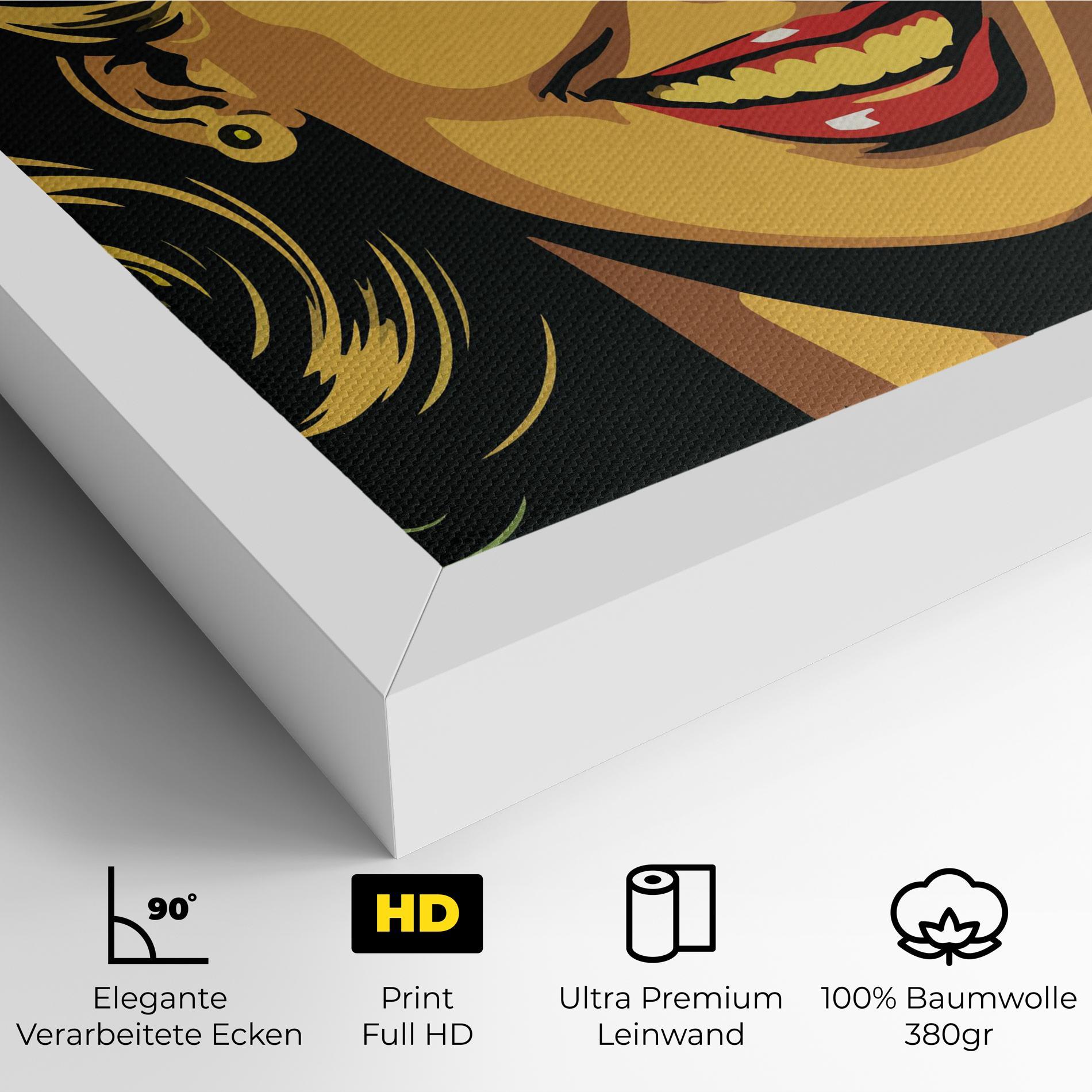 Leinwandbild Green Light Pop Lady mockup 4