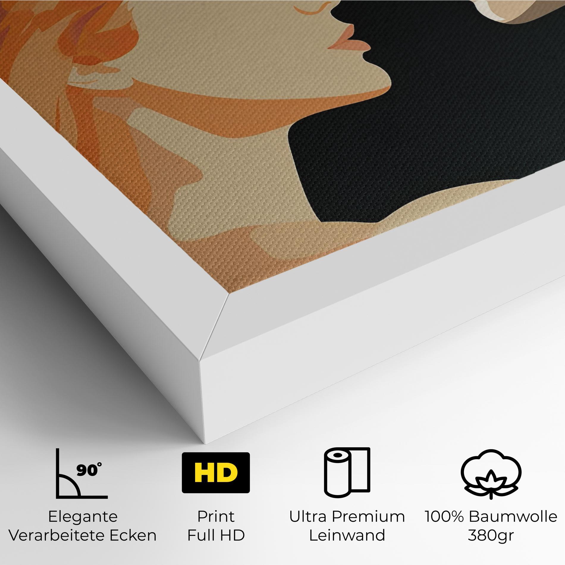 Leinwandbild Orange Pop Girl mockup 4