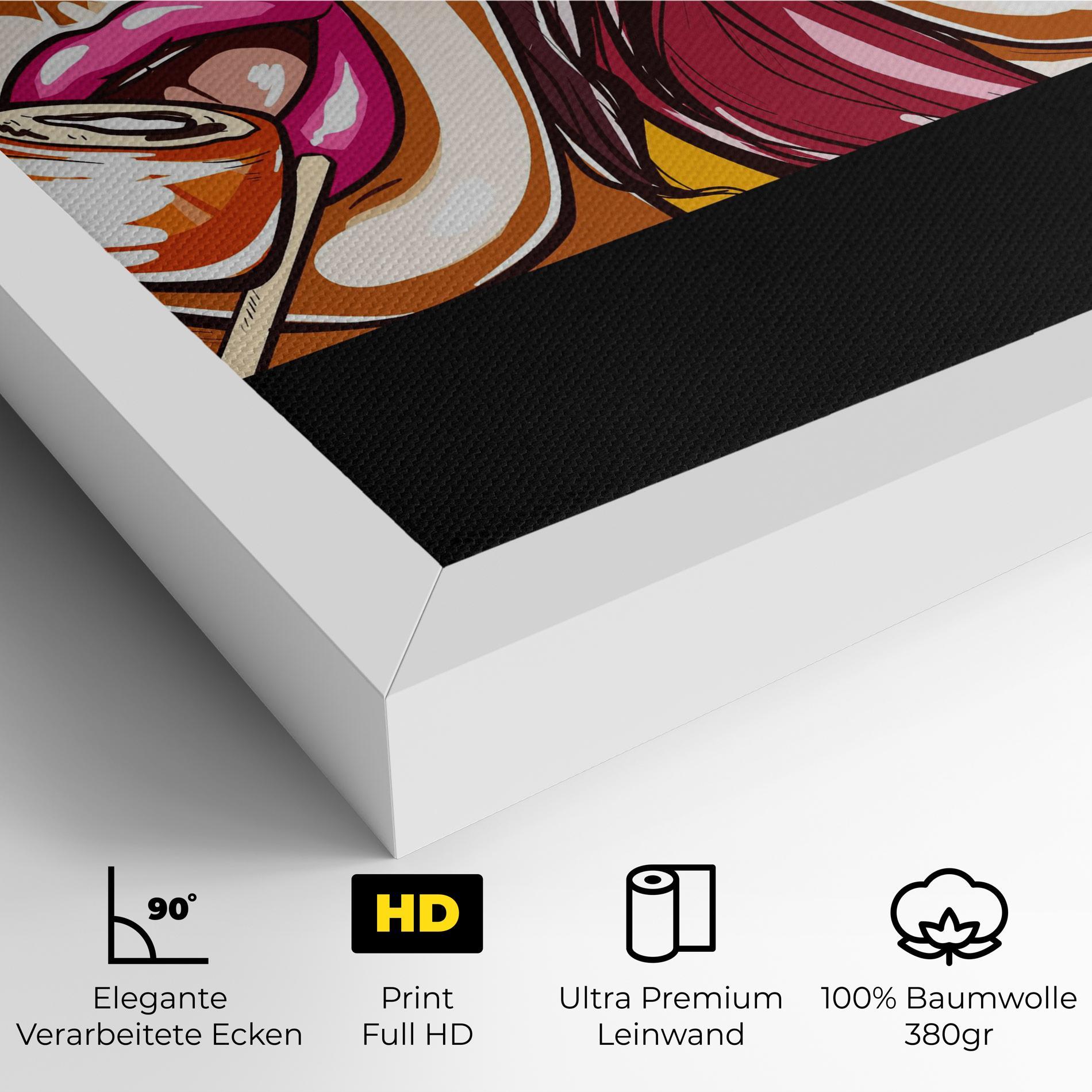Leinwandbild Pop Art Sushi mockup 4