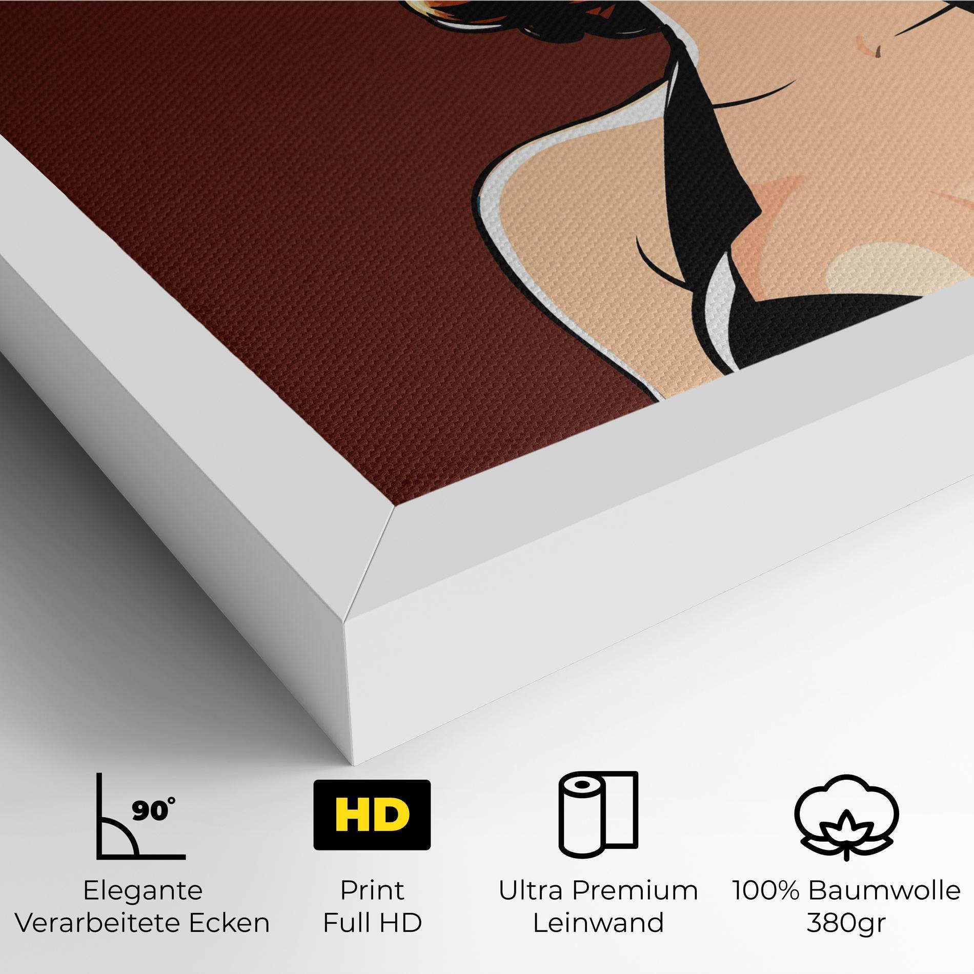 Leinwandbild Pop Beautiful Woman mockup 4