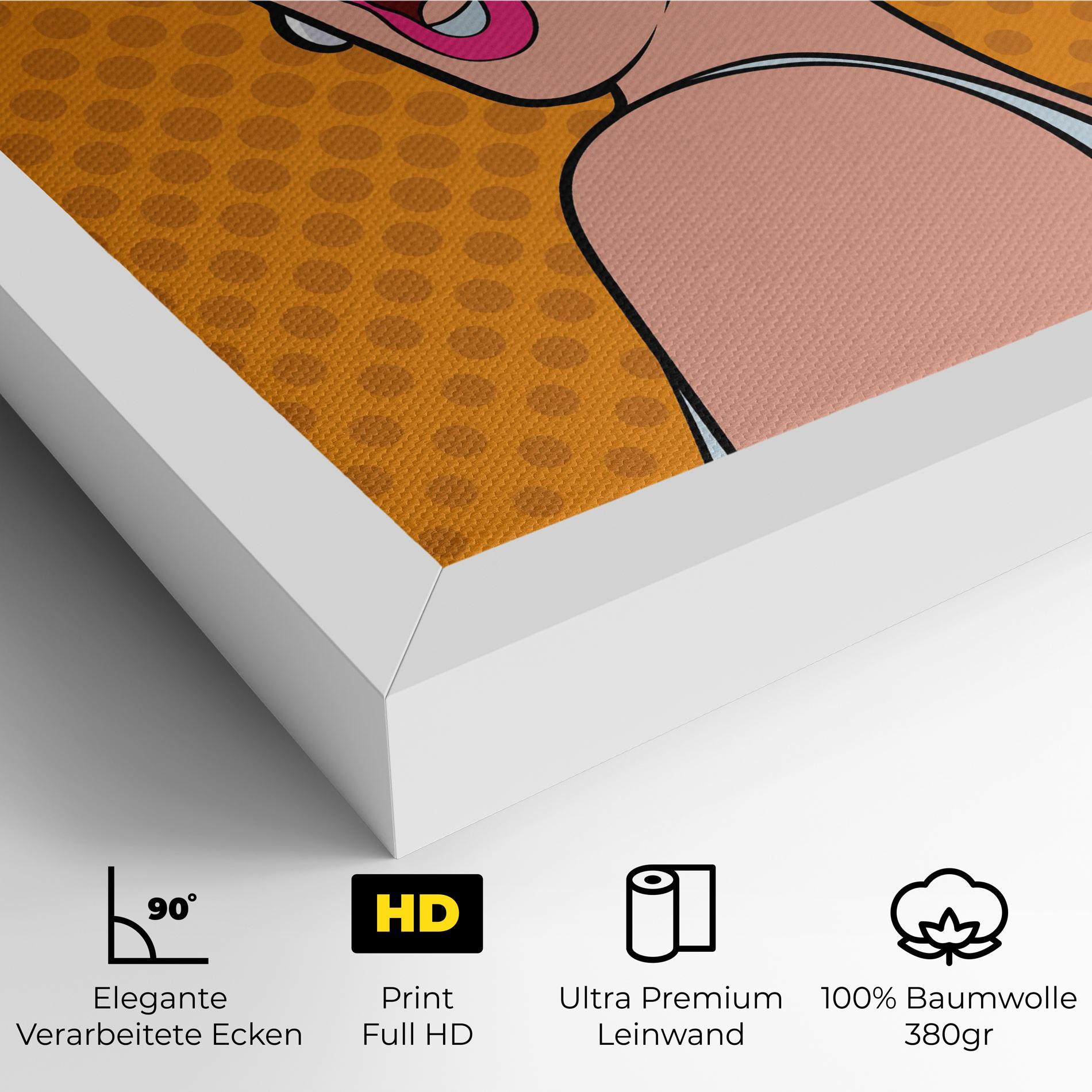 Leinwandbild Pop Comic Lady mockup 4