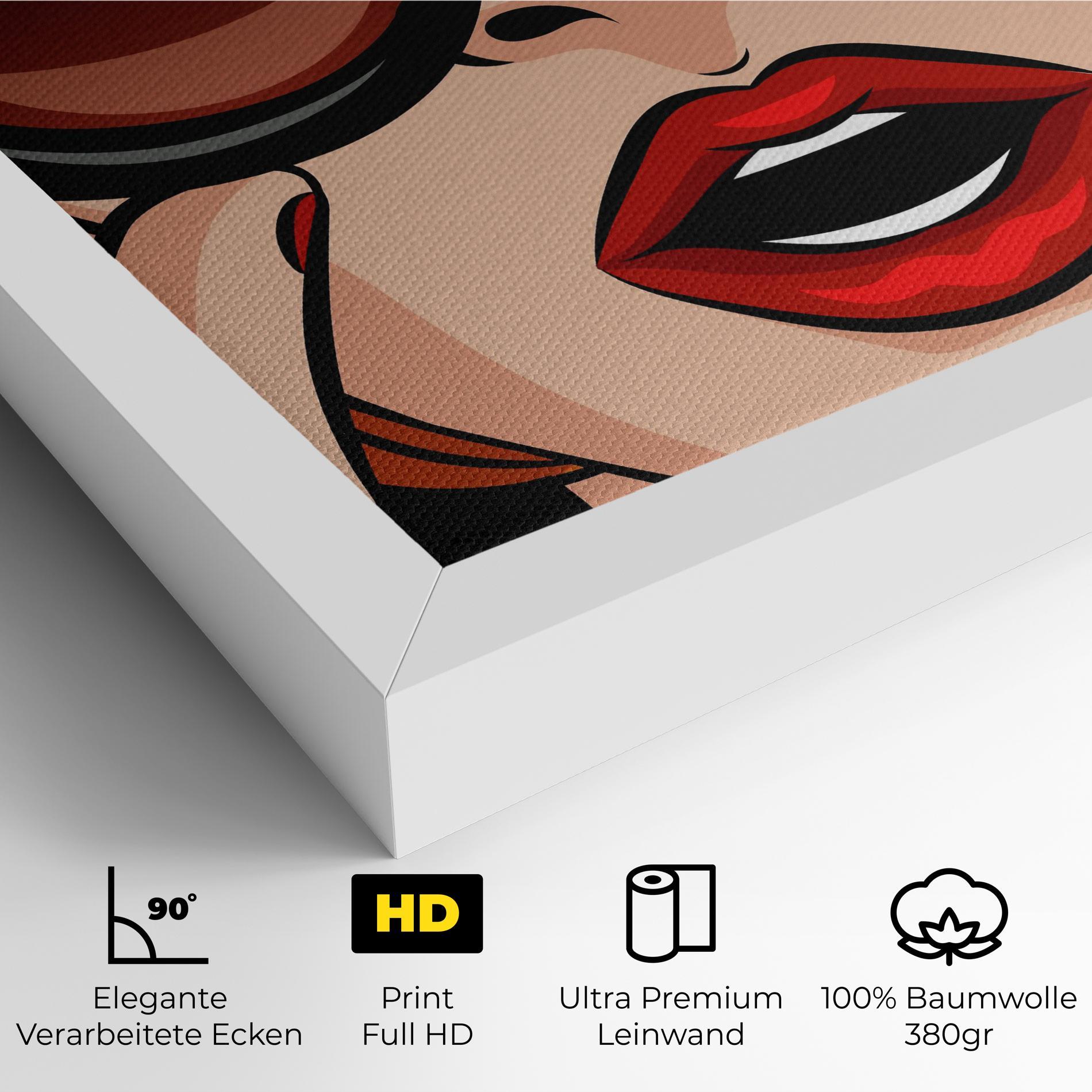 Leinwandbild Pop Glasses Woman mockup 4