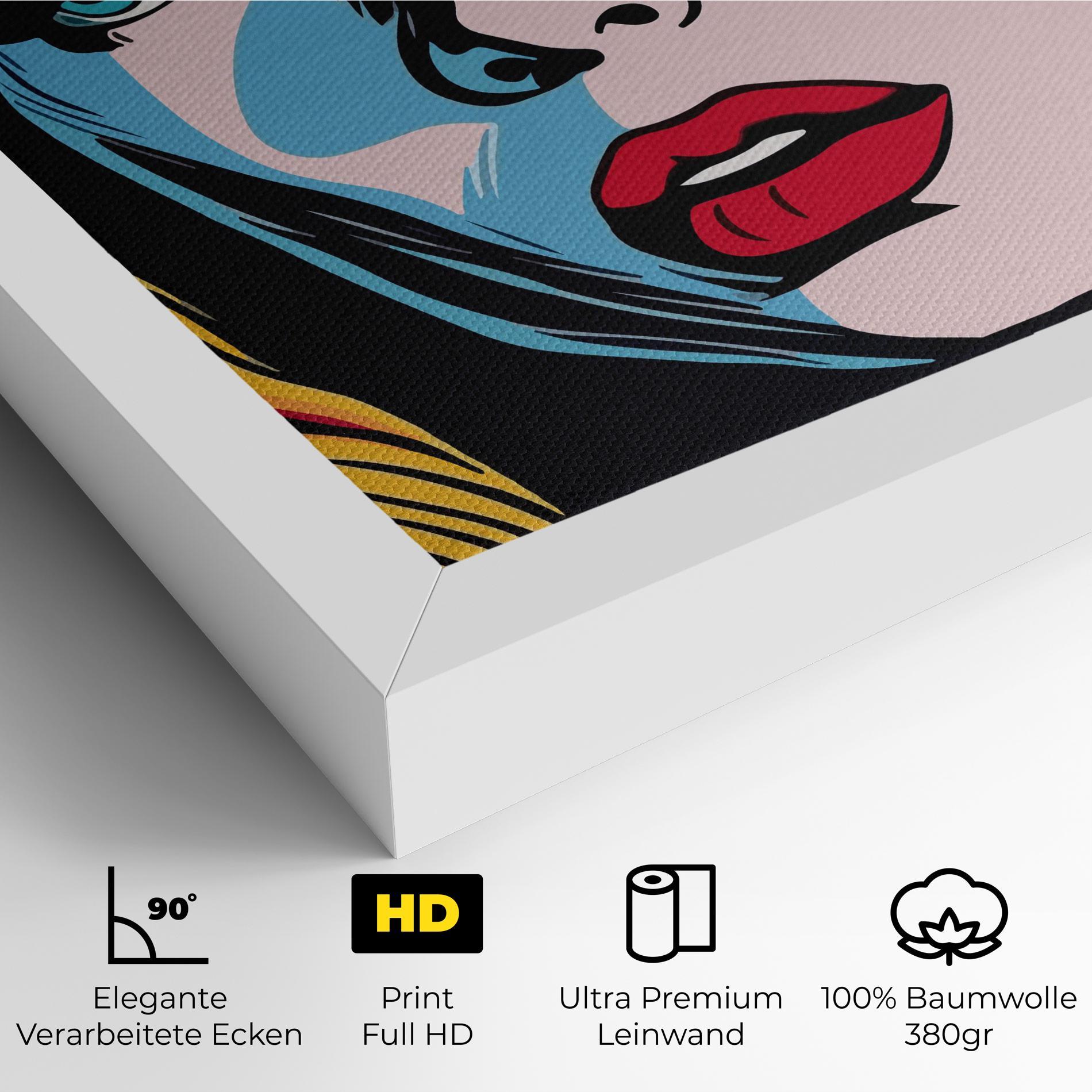 Leinwandbild Pop Woman Art mockup 4