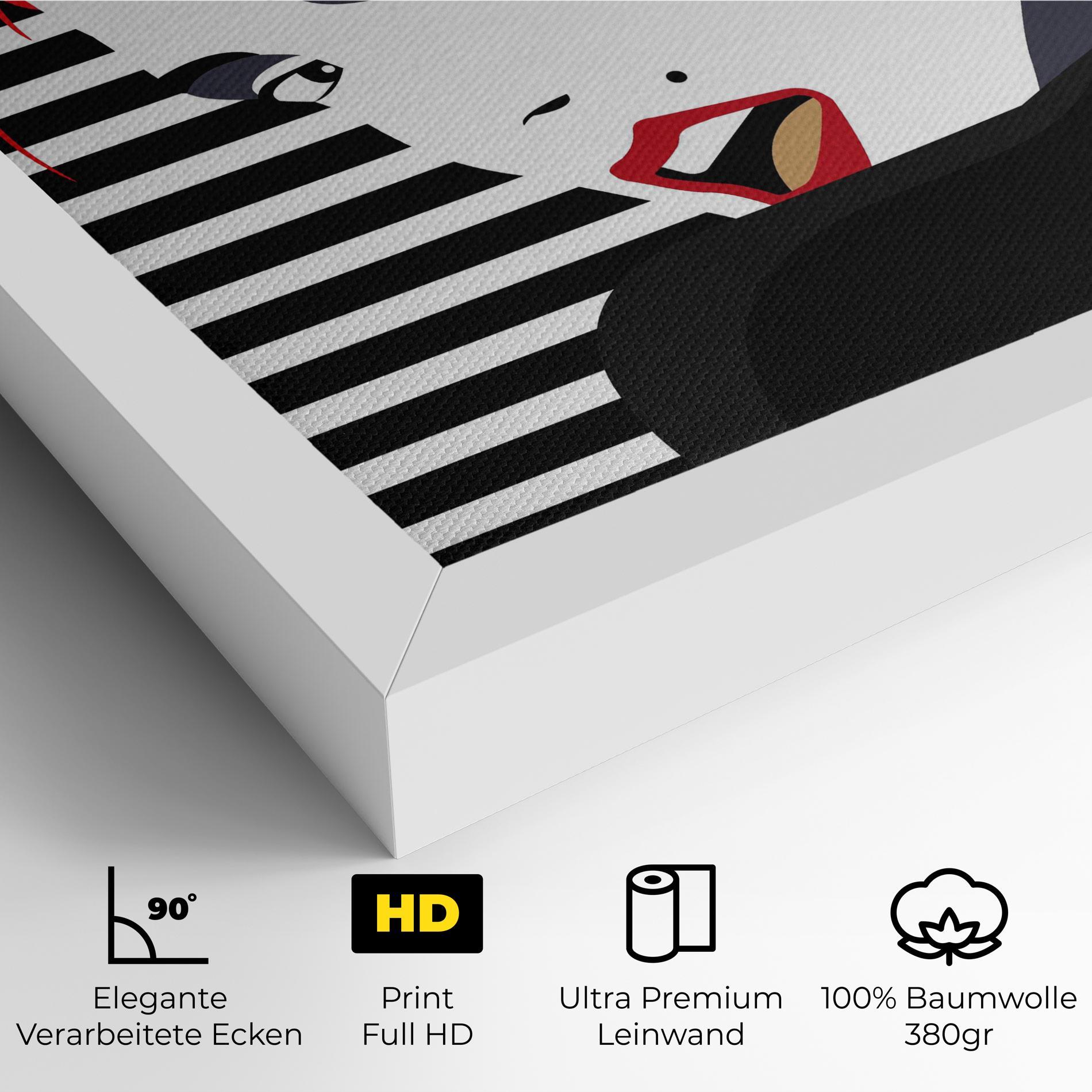 Leinwandbild Red Pop Hair mockup 4