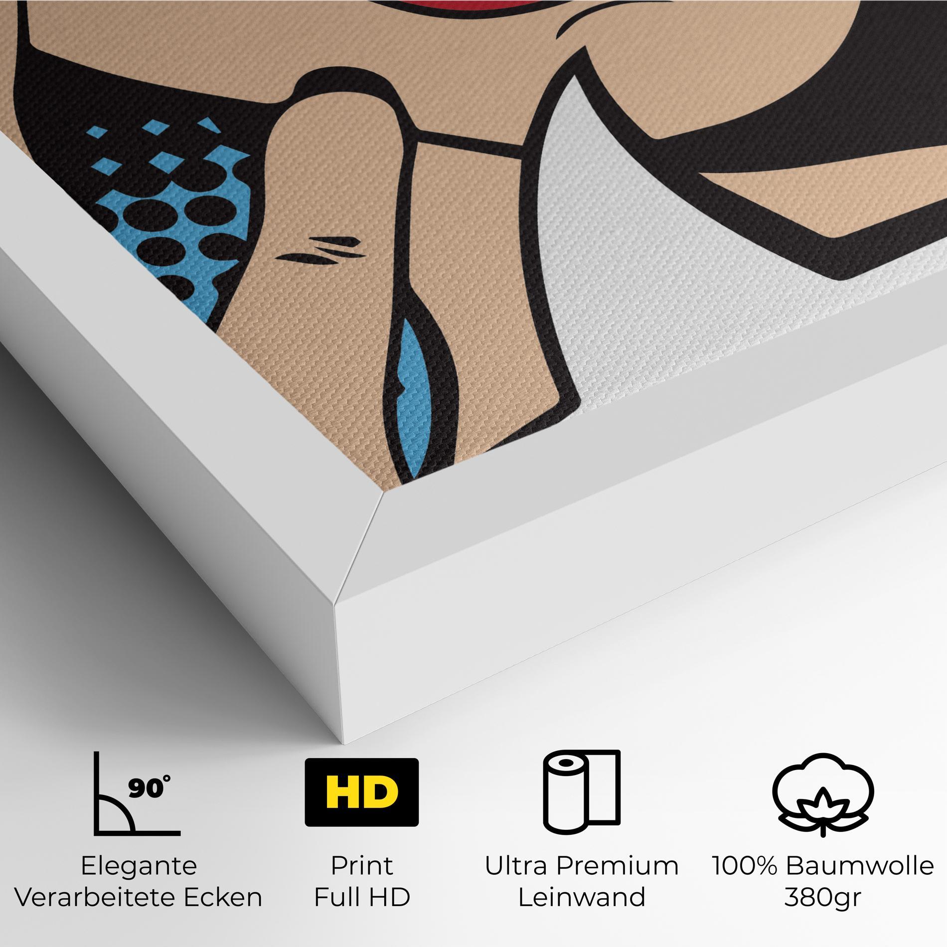 Leinwandbild Speaking Pop Art mockup 4