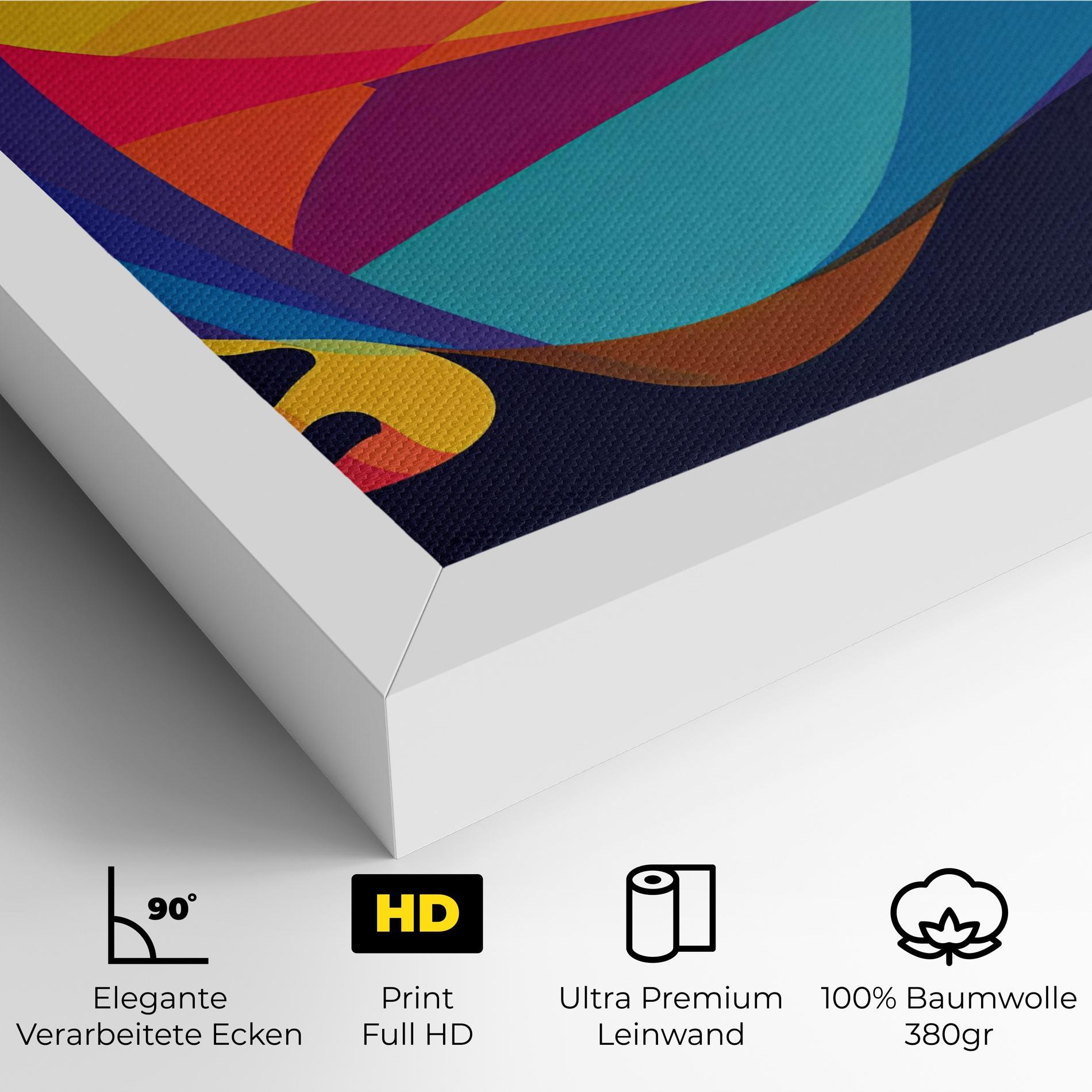 Leinwandbild Yellow Pop Face mockup 4