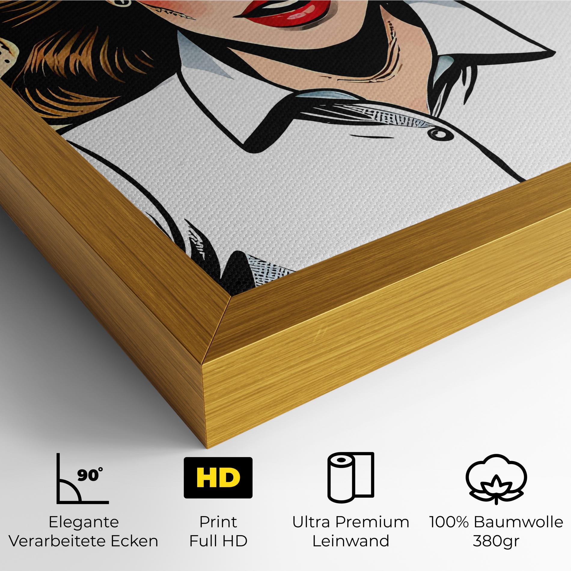 Leinwandbild Blue Eye Pop Art mockup 4