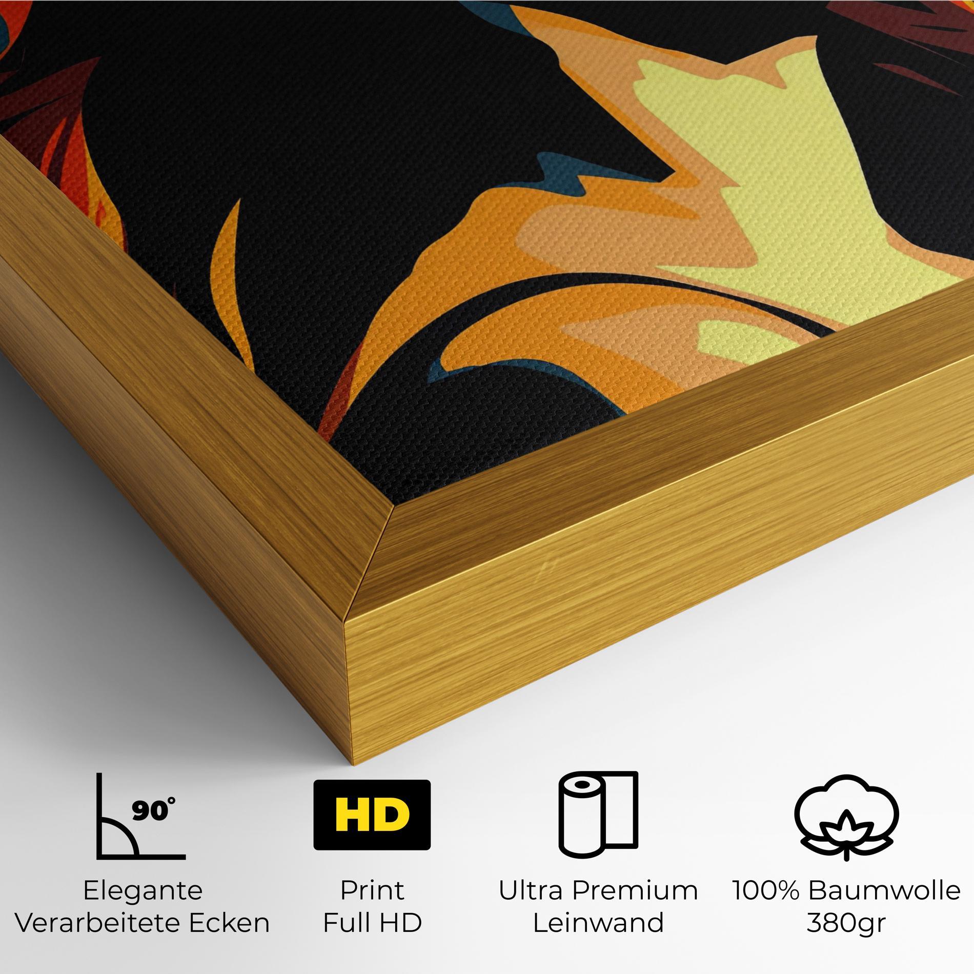 Leinwandbild Blue Yellow Pop Art mockup 4