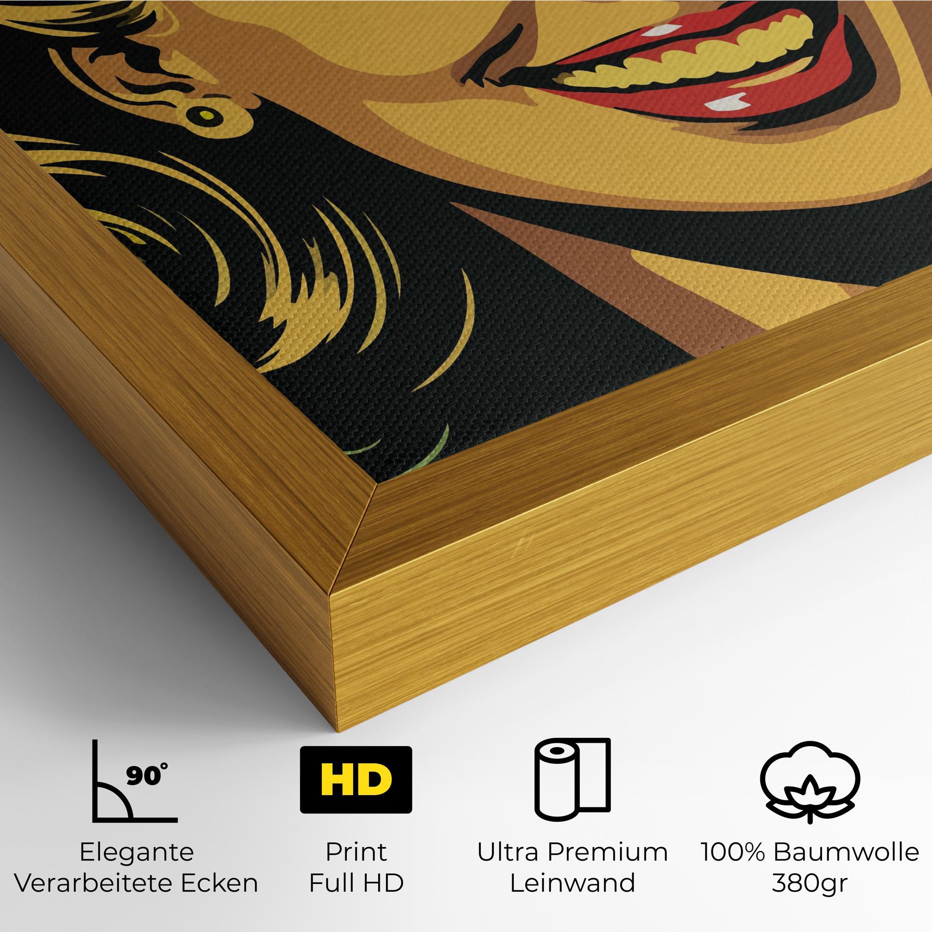 Leinwandbild Green Light Pop Lady mockup 4