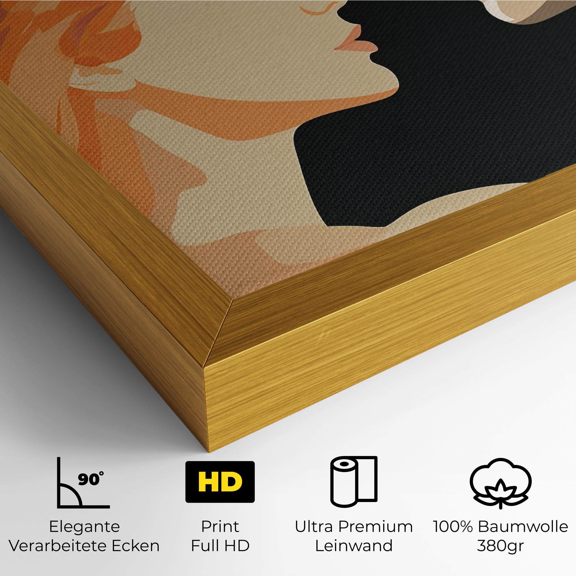 Leinwandbild Orange Pop Girl mockup 4