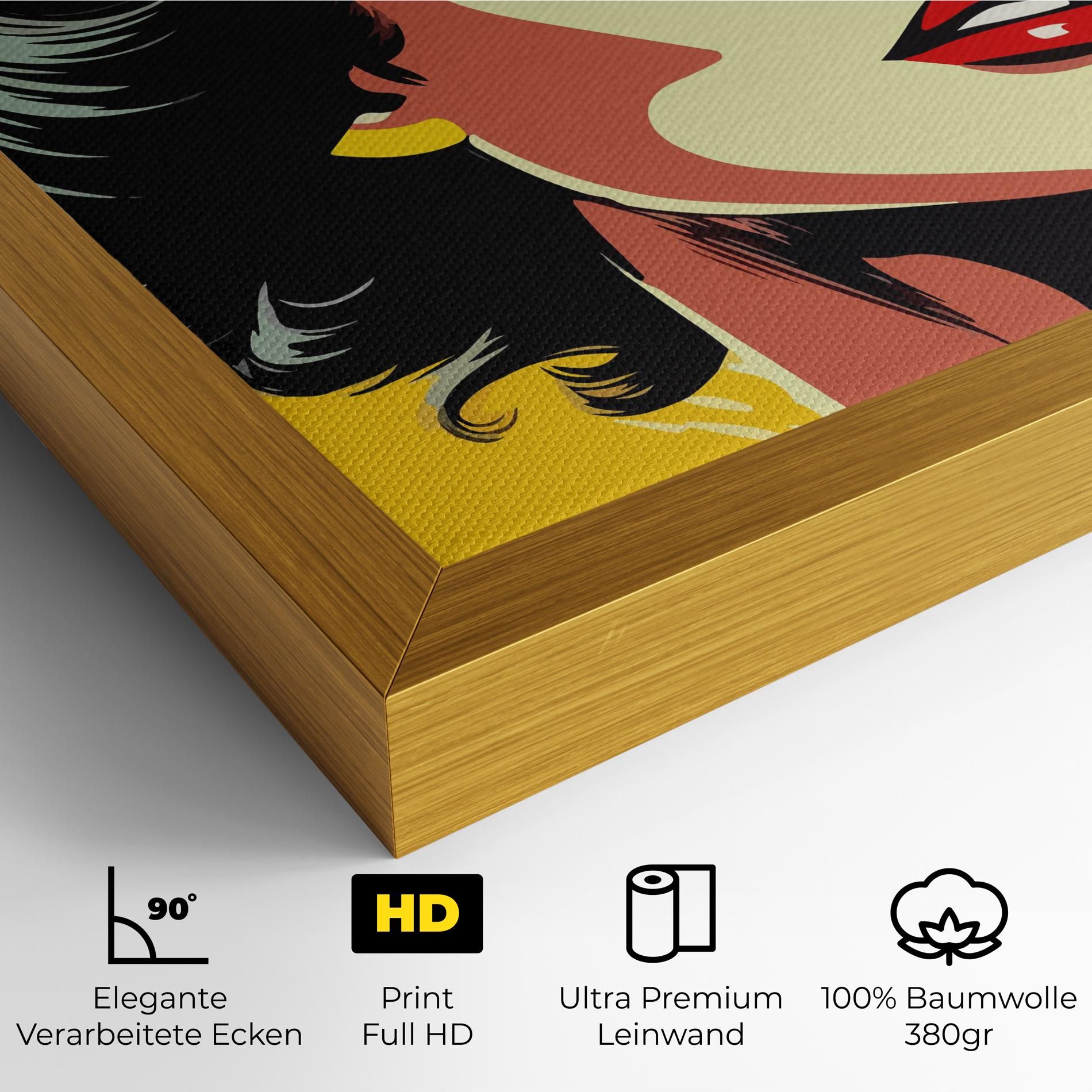 Pop Art Pretty Lady mockup 4
