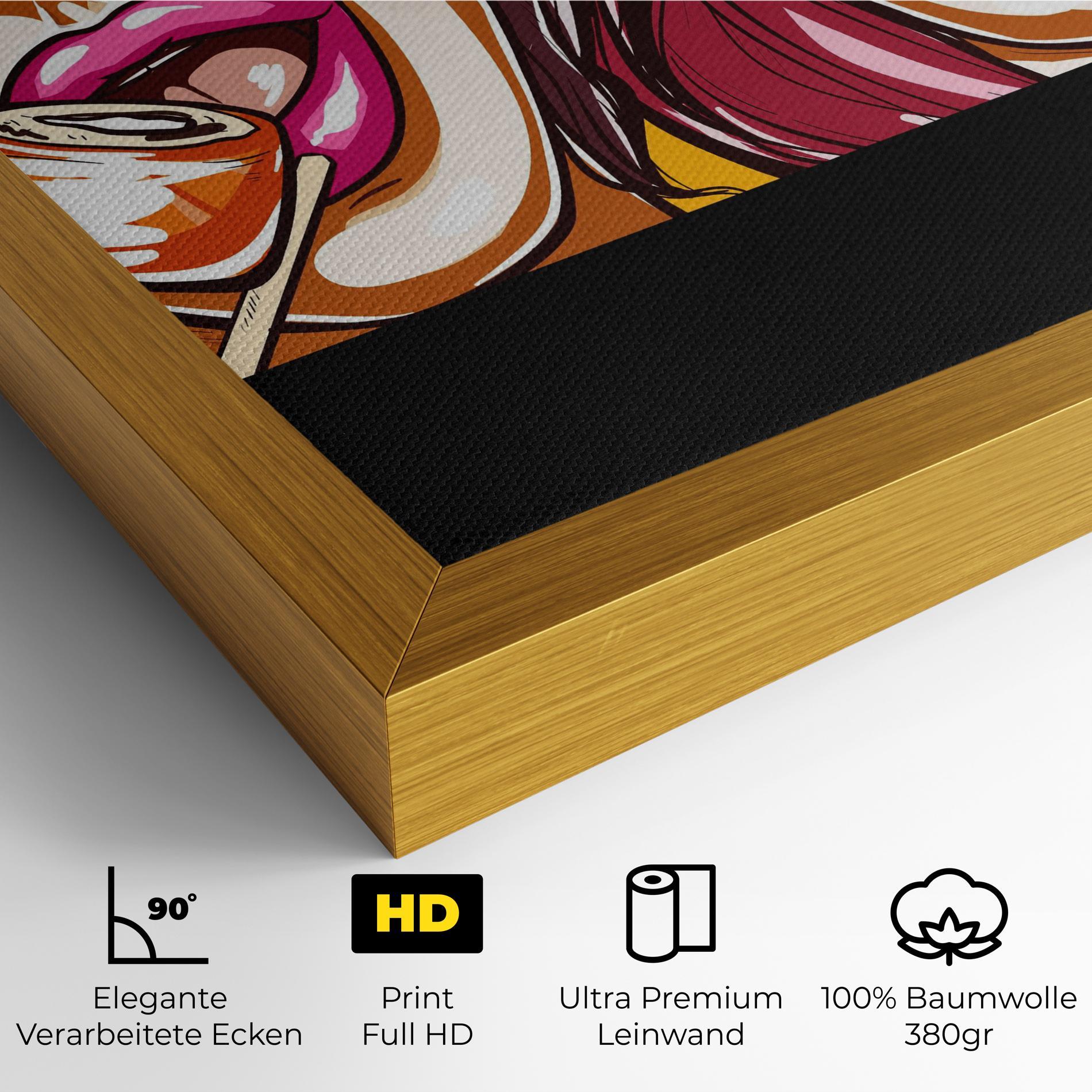 Leinwandbild Pop Art Sushi mockup 4