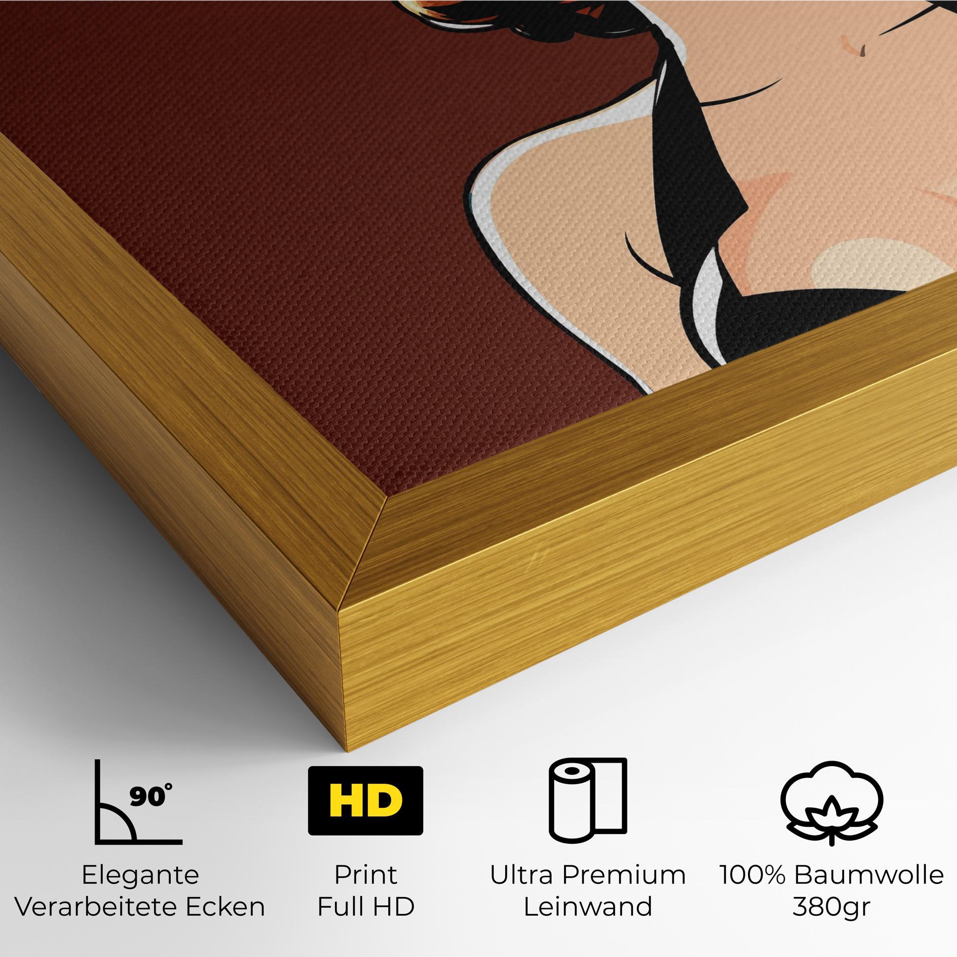 Leinwandbild Pop Beautiful Woman mockup 4