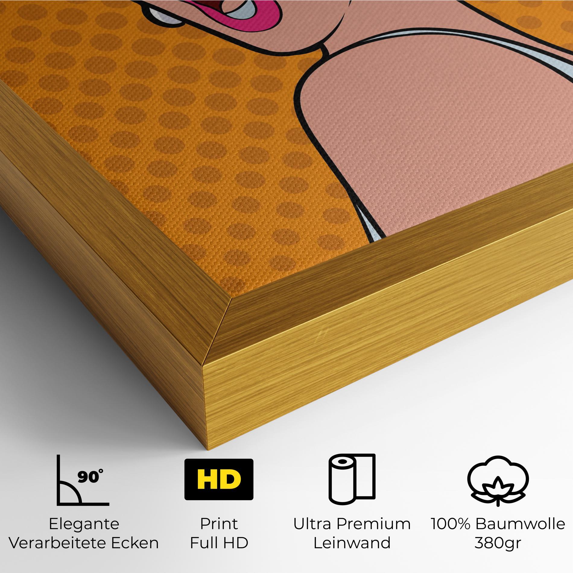 Leinwandbild Pop Comic Lady mockup 4