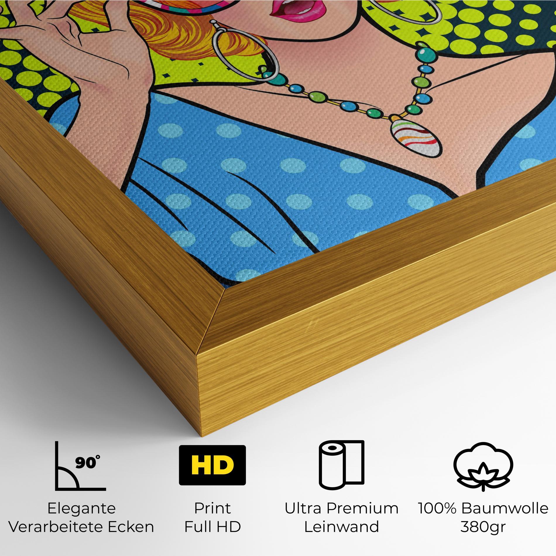 Leinwandbild Pop Glasses Lady mockup 4