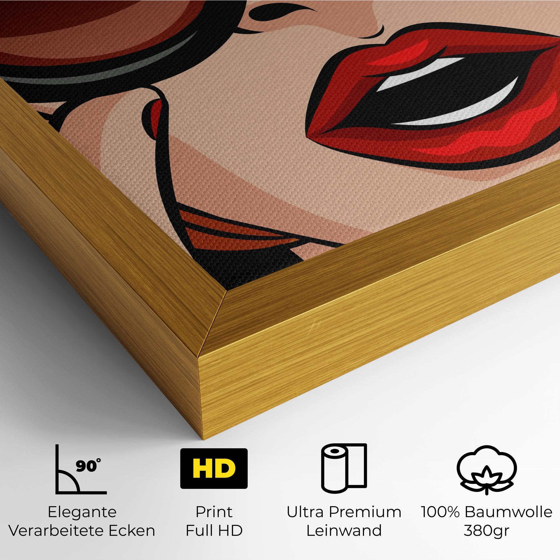Leinwandbild Pop Glasses Woman mockup 4