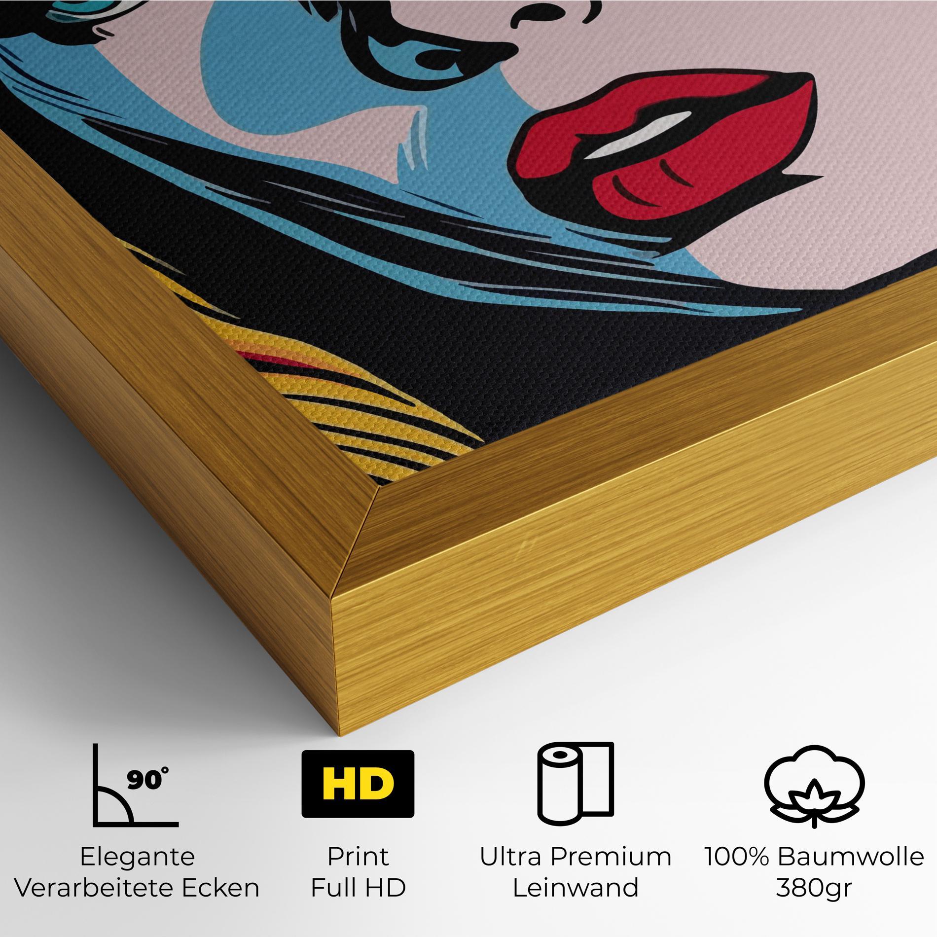Leinwandbild Pop Woman Art mockup 4