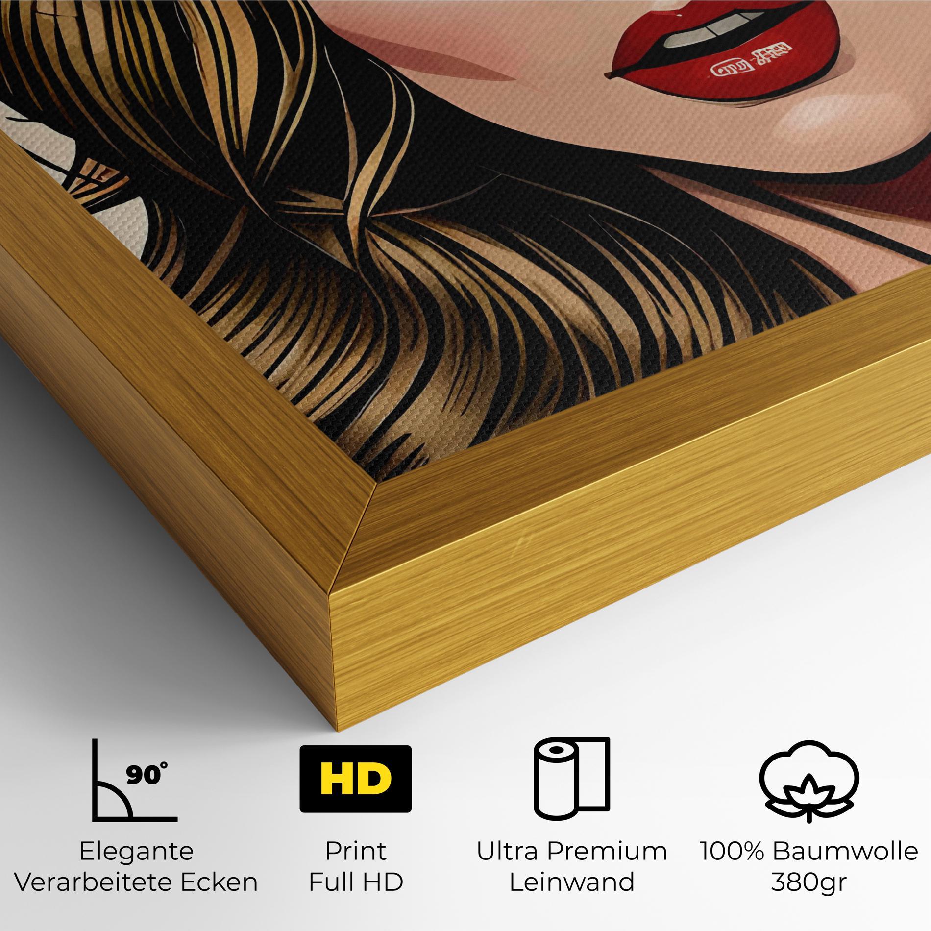 Leinwandbild Red Pop Lips mockup 4