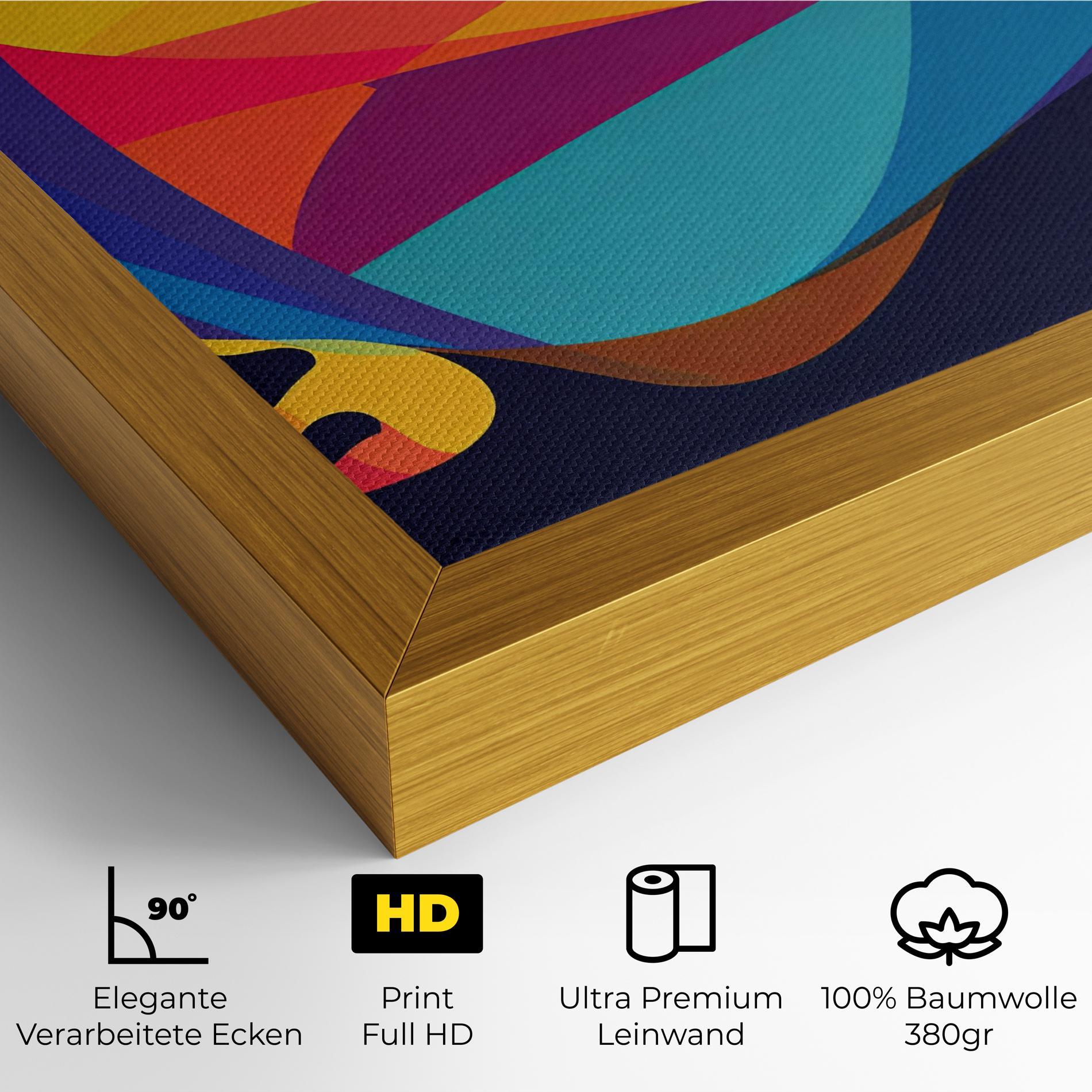 Leinwandbild Yellow Pop Face mockup 4