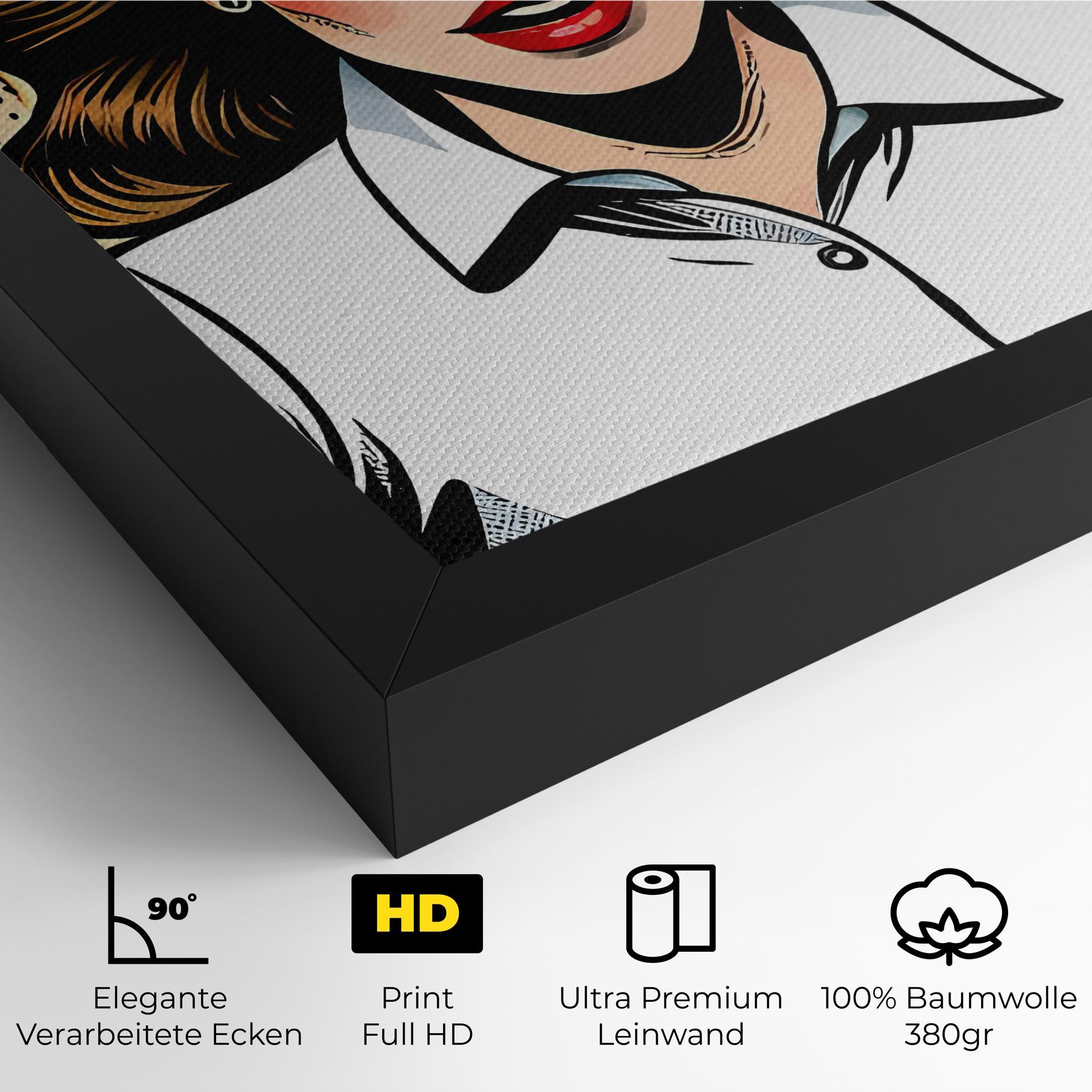 Leinwandbild Blue Eye Pop Art mockup 4