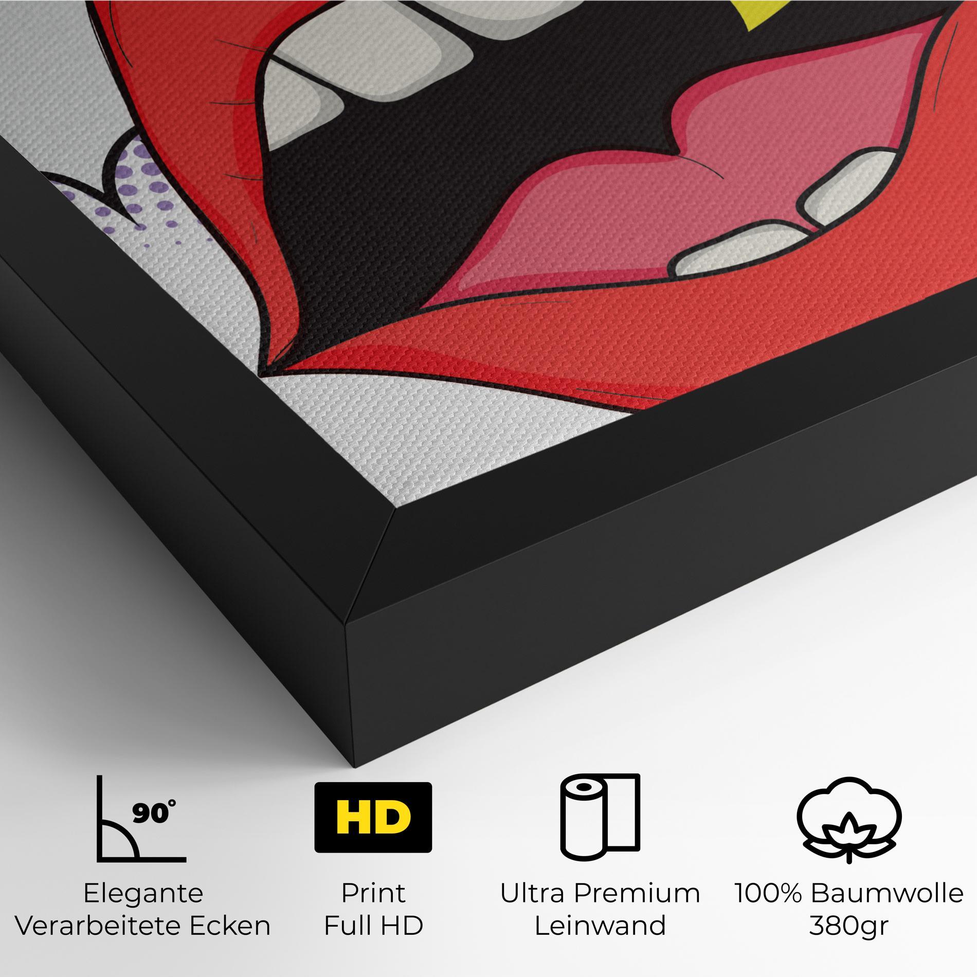 Leinwandbild Boom Pop Art mockup 4