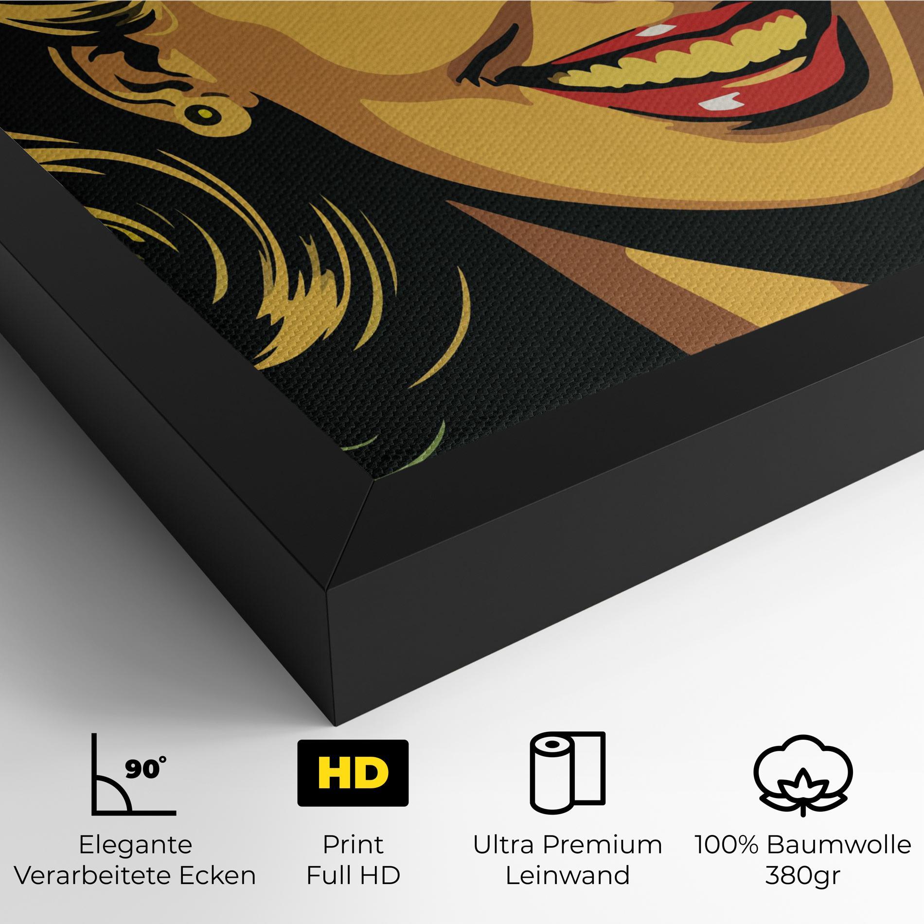 Leinwandbild Green Light Pop Lady mockup 4