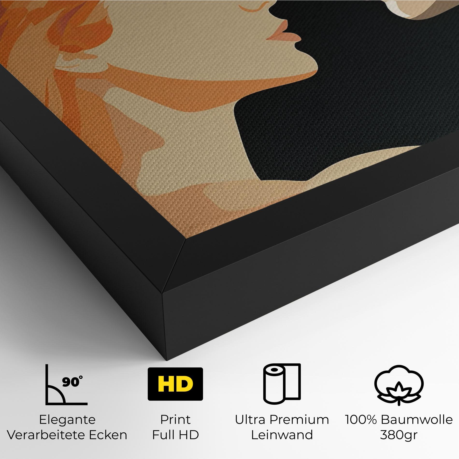 Leinwandbild Orange Pop Girl mockup 4