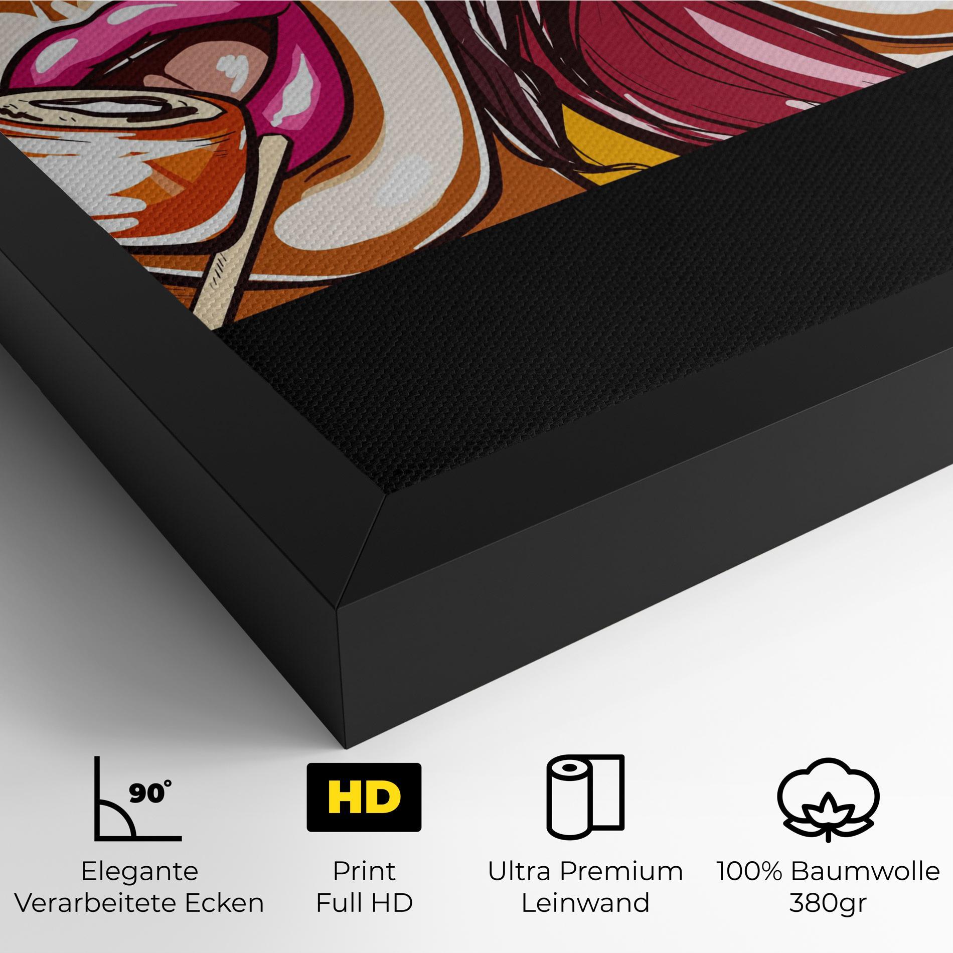 Leinwandbild Pop Art Sushi mockup 4