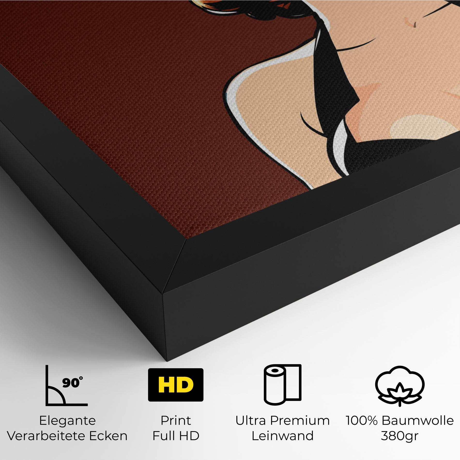 Leinwandbild Pop Beautiful Woman mockup 4