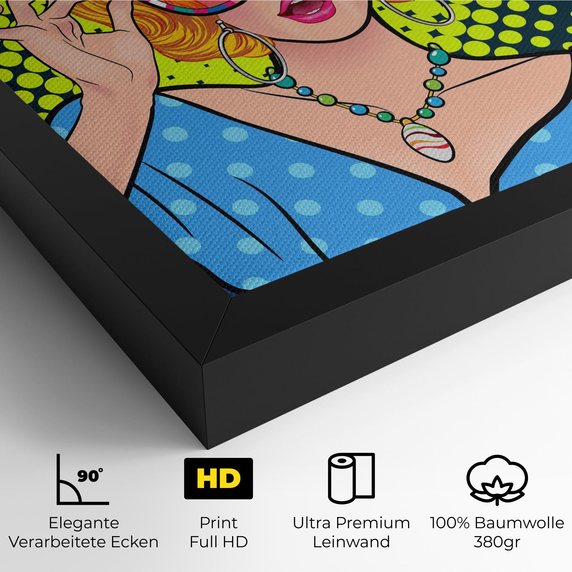 Leinwandbild Pop Glasses Lady mockup 4