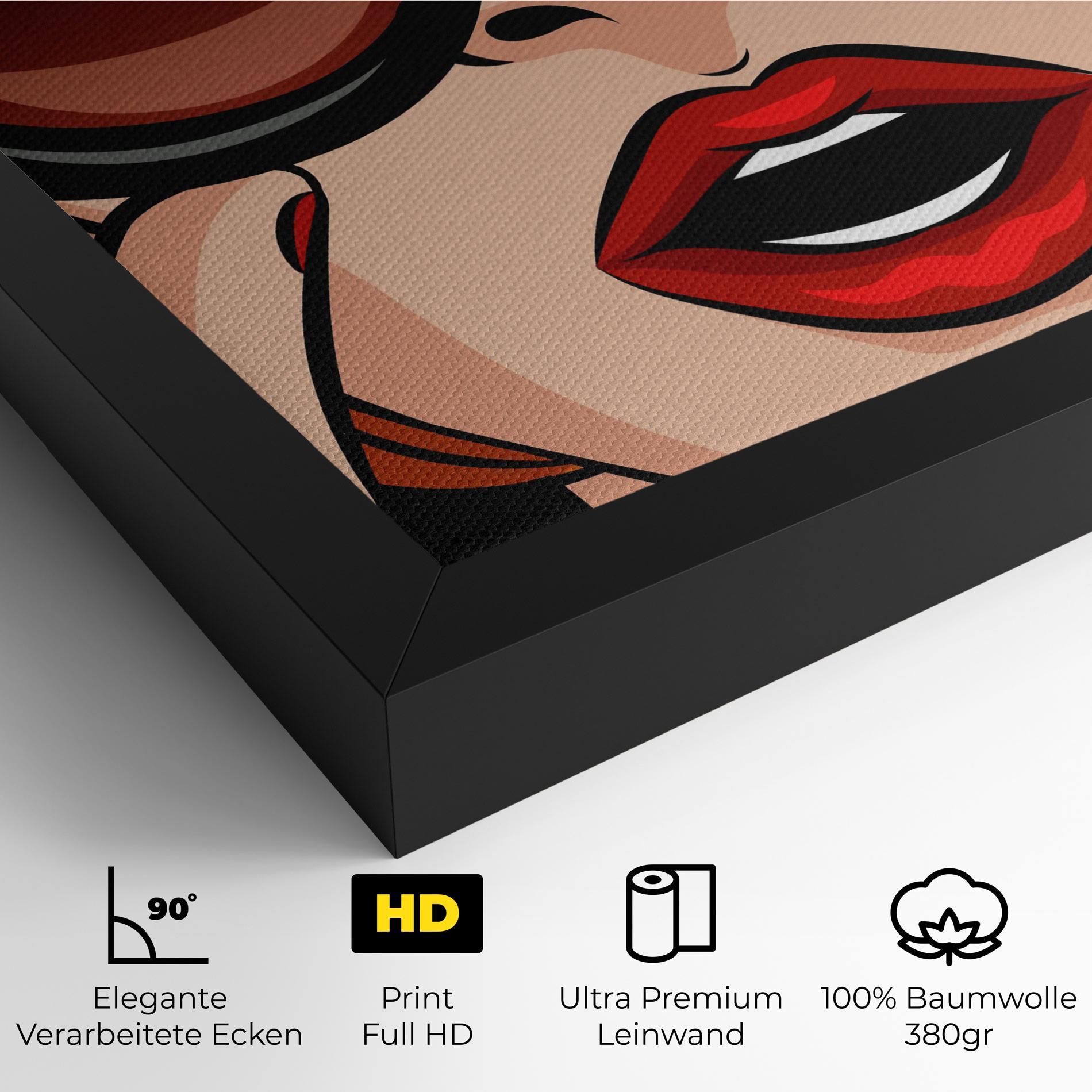 Leinwandbild Pop Glasses Woman mockup 4