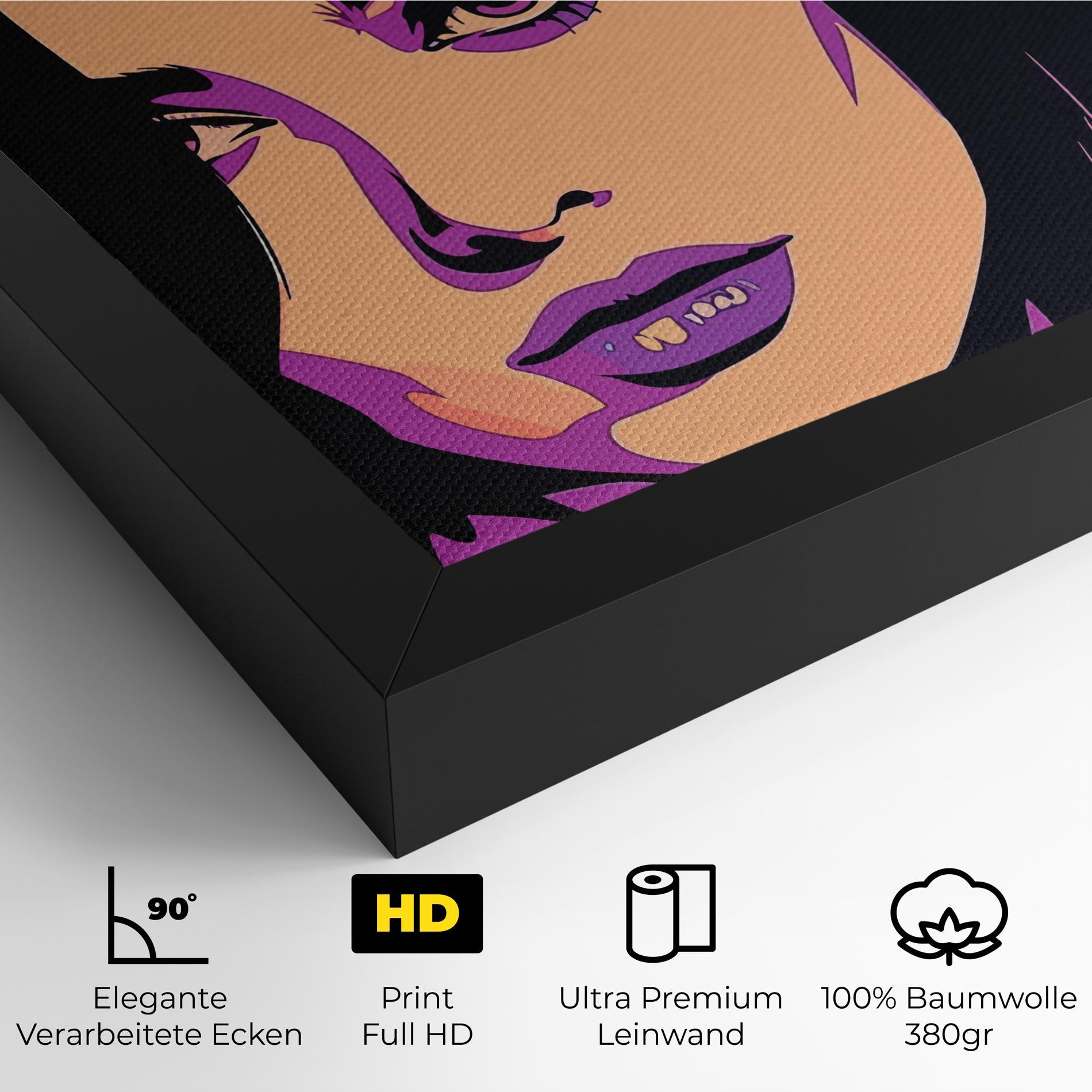 Leinwandbild Pop Purple Woman mockup 4