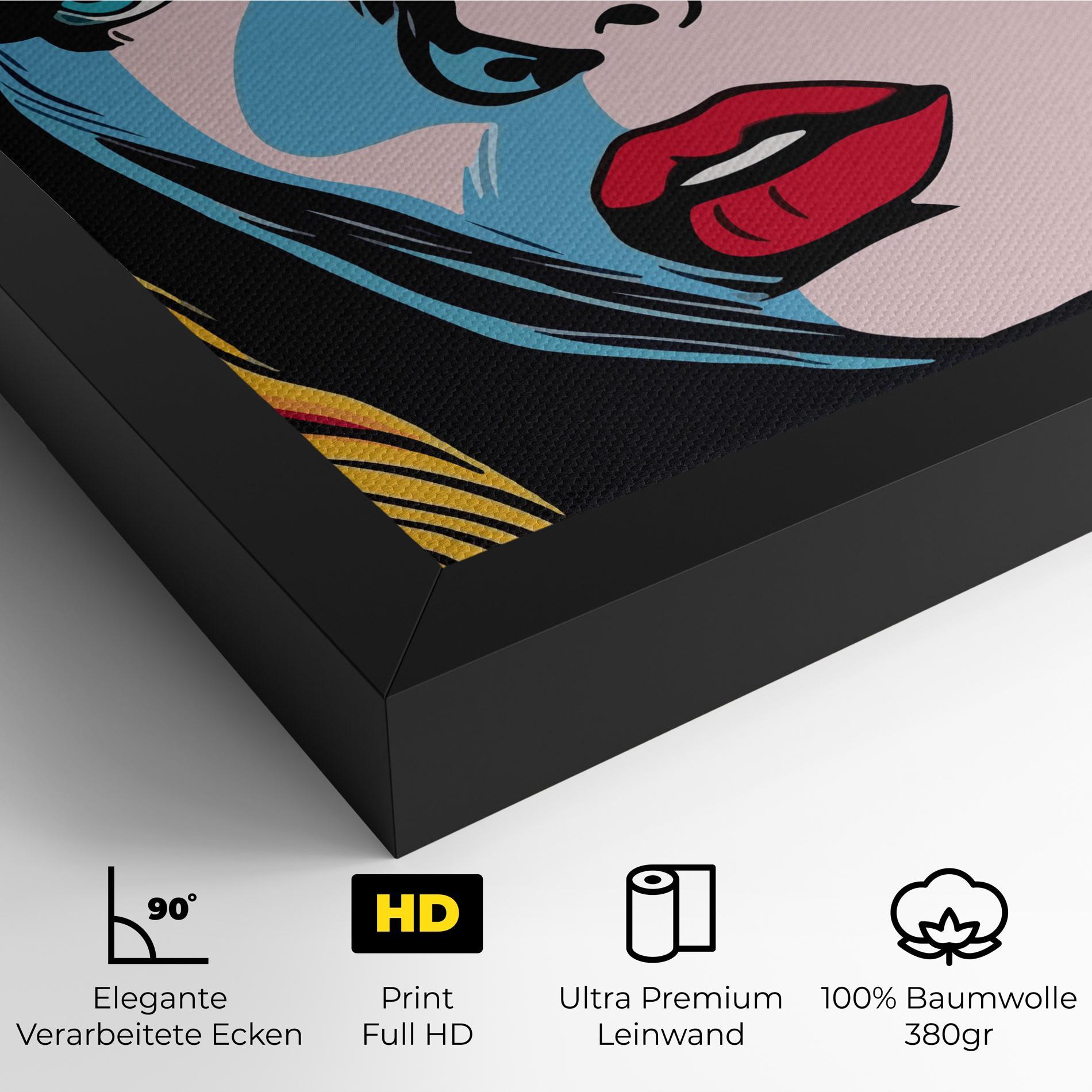 Leinwandbild Pop Woman Art mockup 4