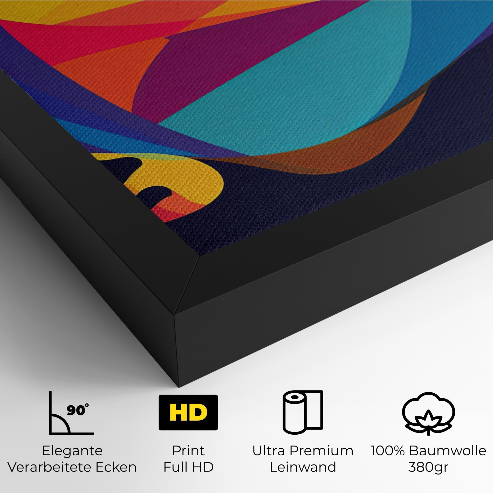 Leinwandbild Yellow Pop Face mockup 4