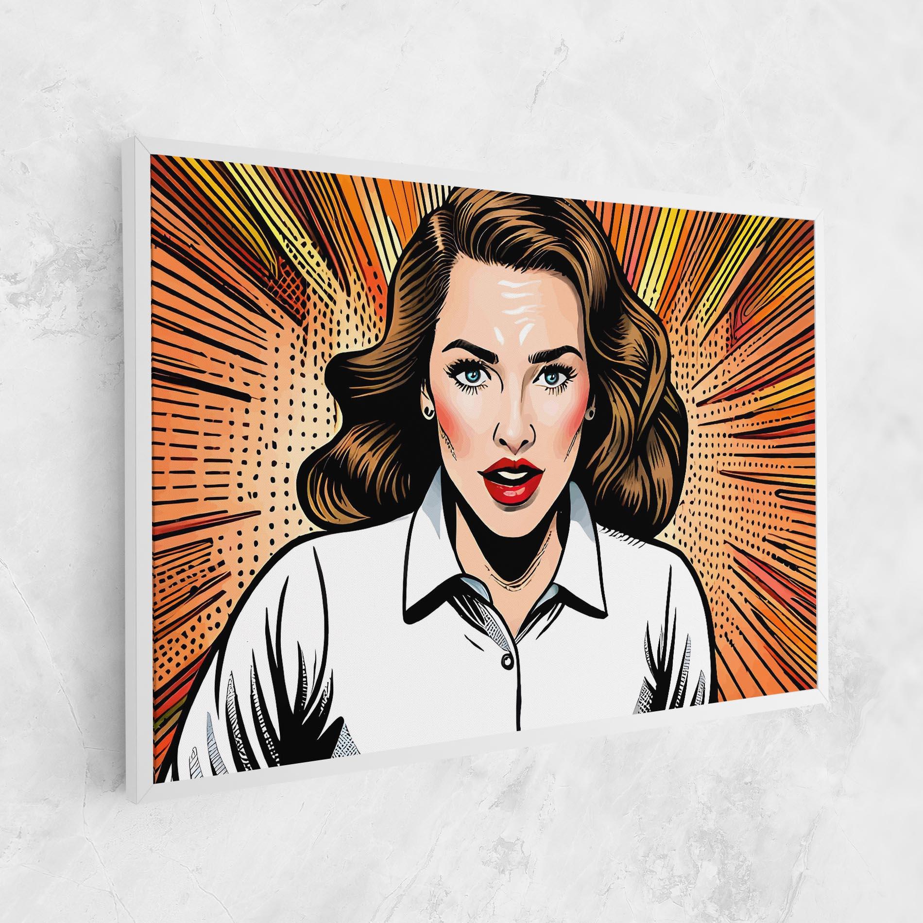 Leinwandbild Blue Eye Pop Art mockup 1