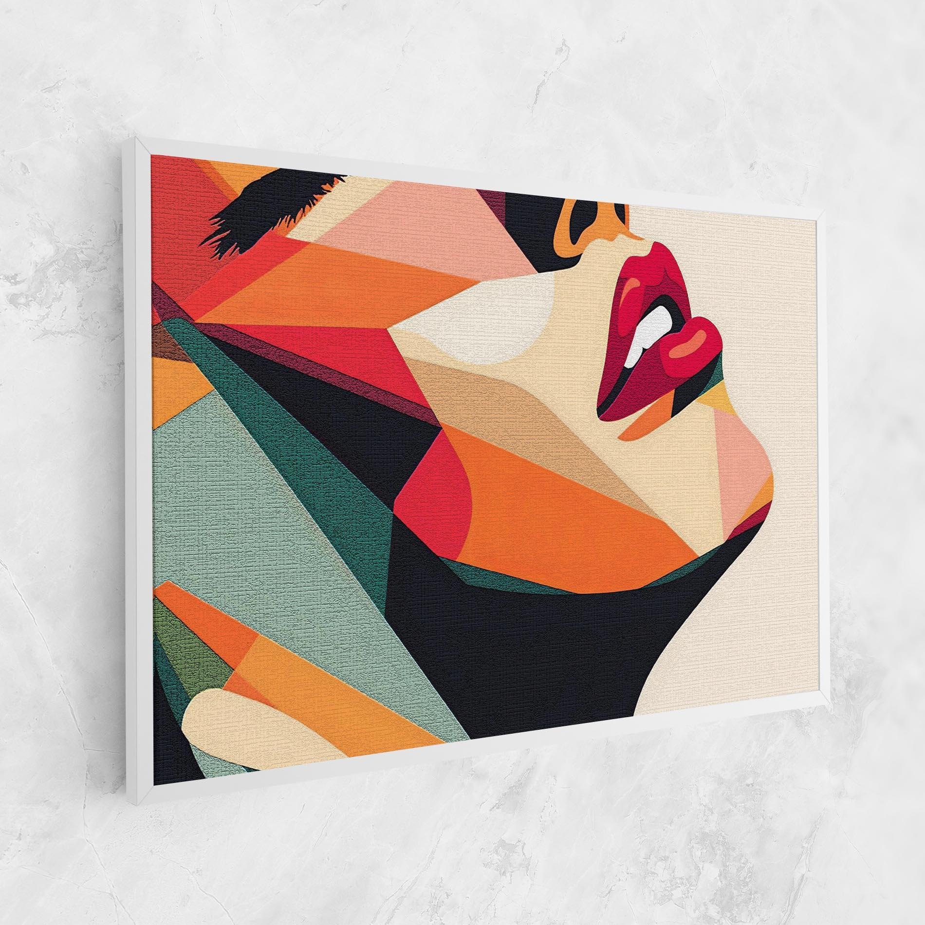 Leinwandbild Pop Art Lips mockup 1