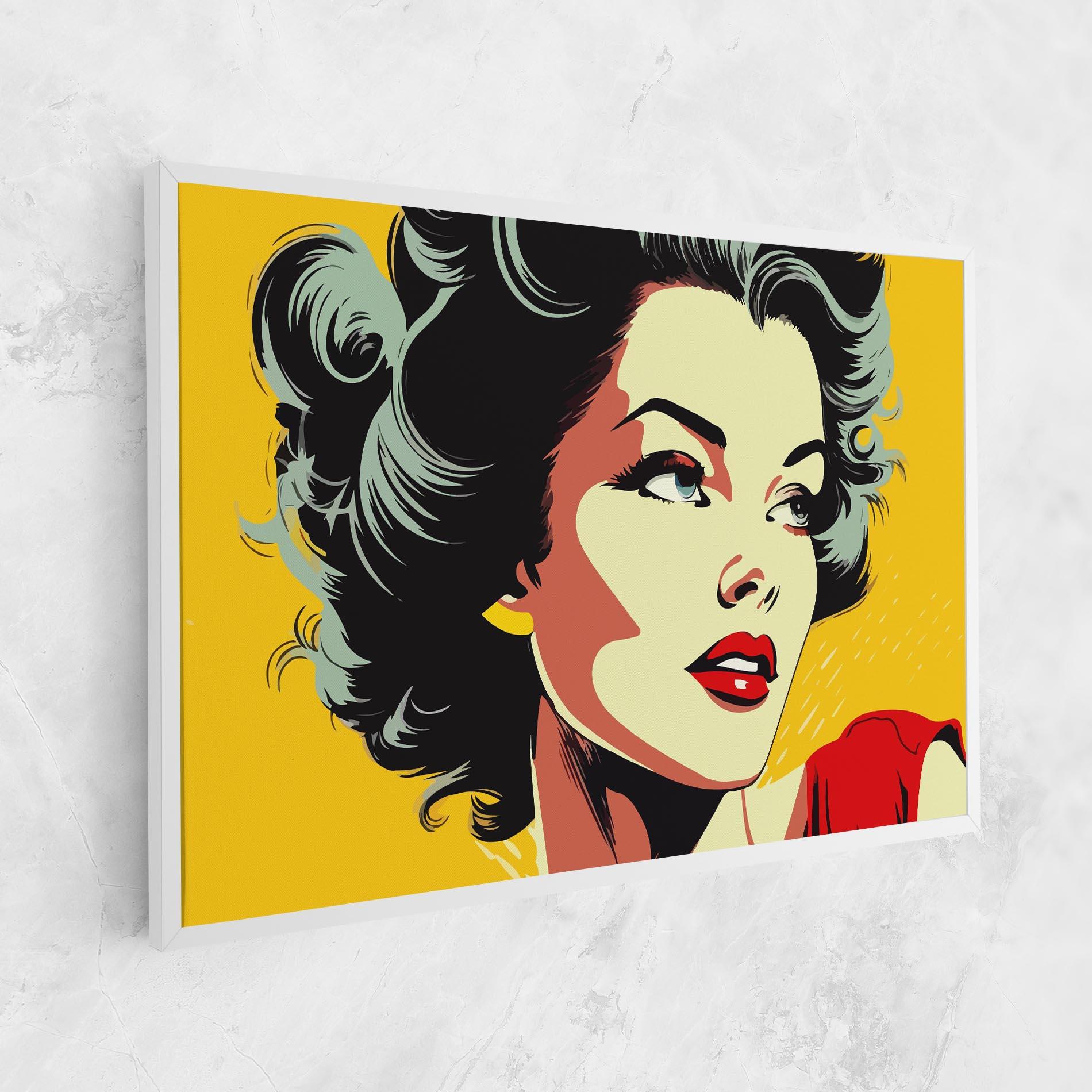 Leinwandbild Pop Art Pretty Lady mockup 1