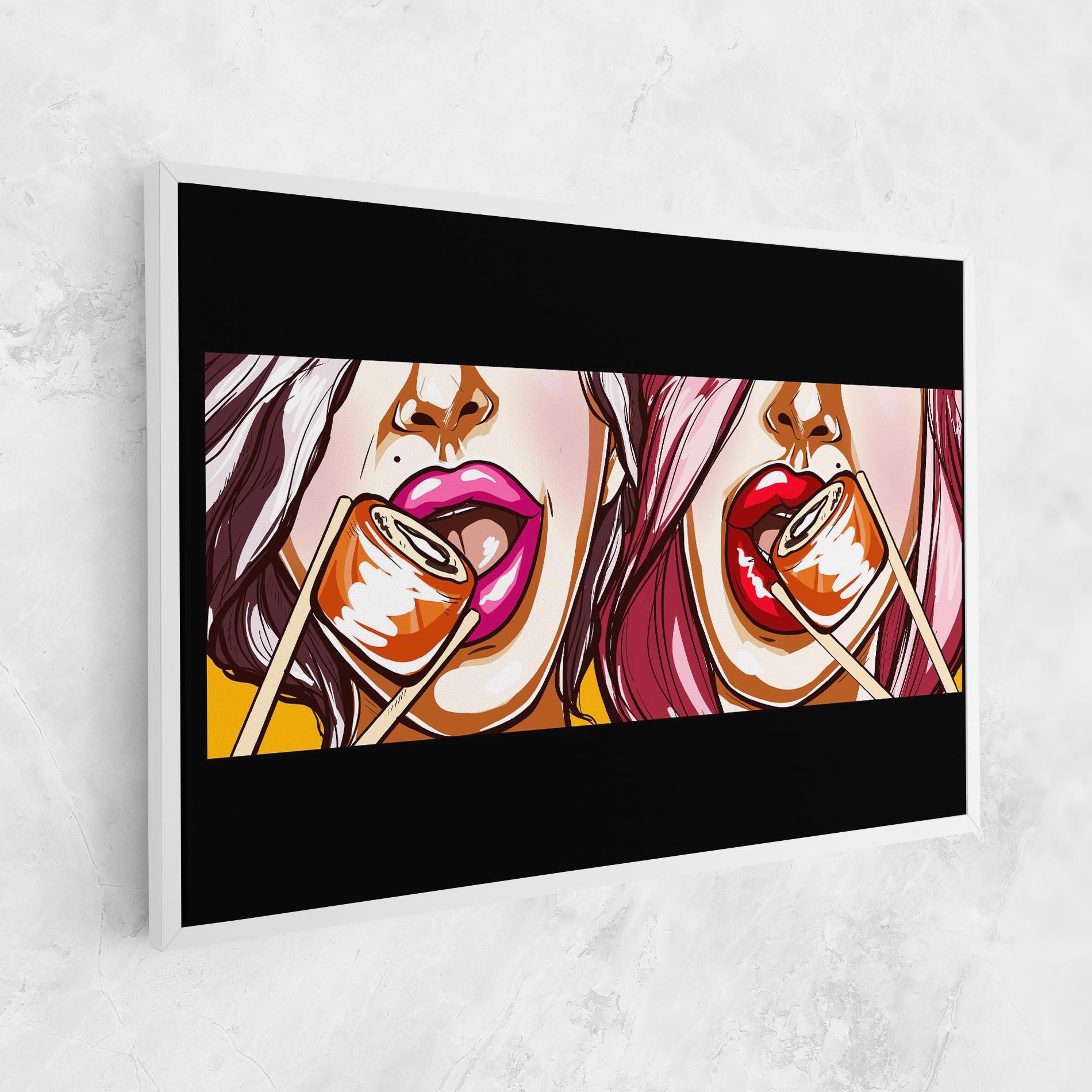 Leinwandbild Pop Art Sushi mockup 1