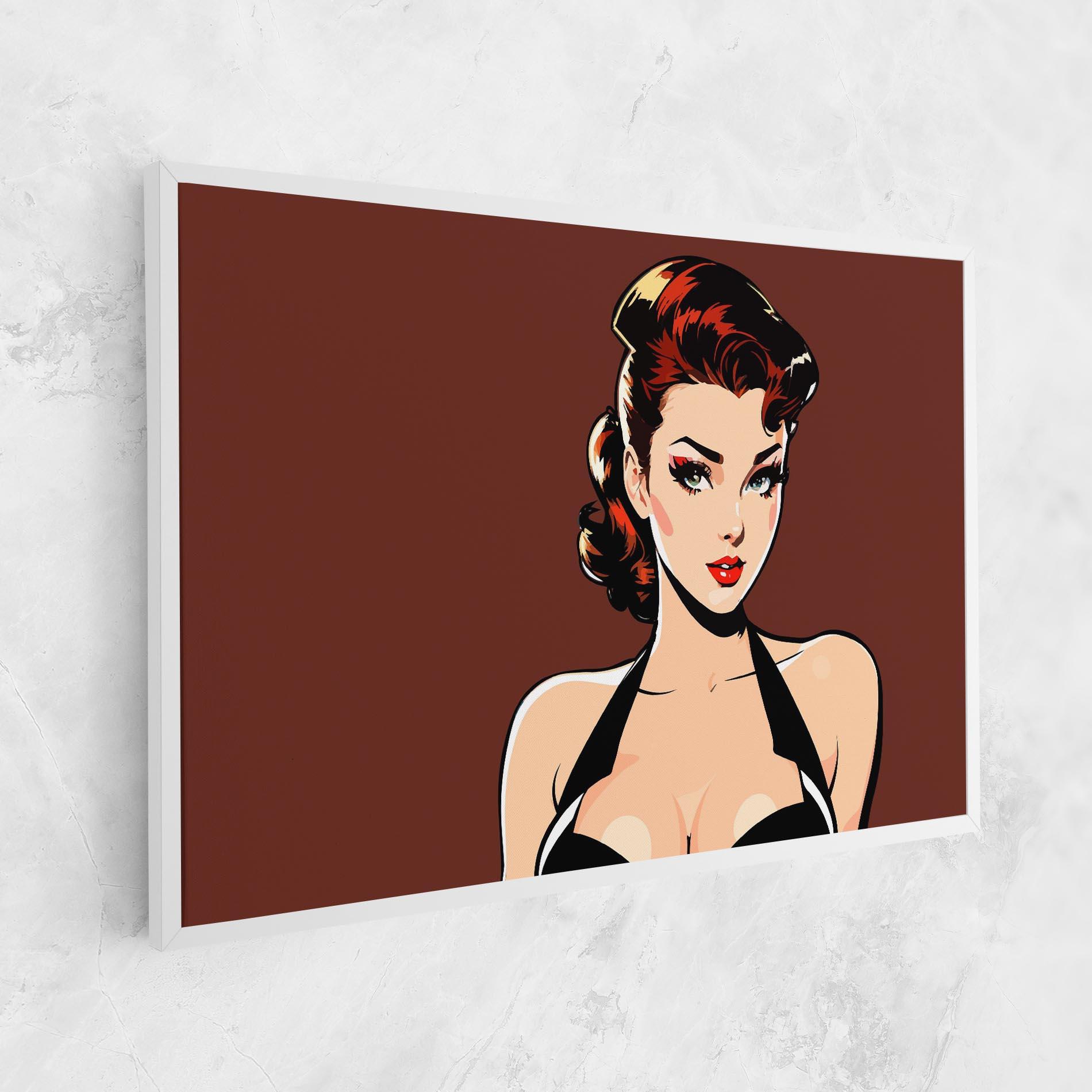 Leinwandbild Pop Beautiful Woman mockup 1